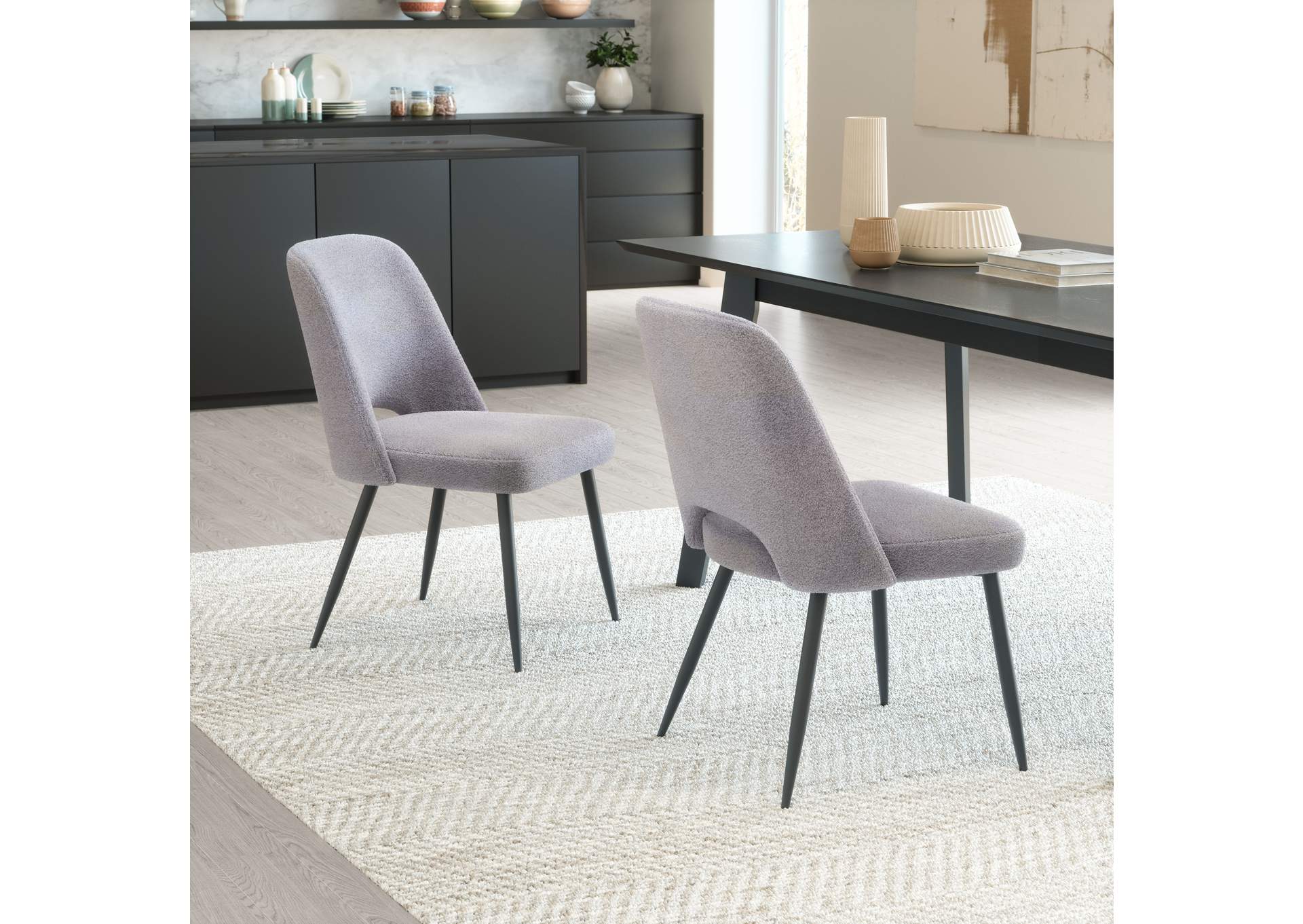 Teddy Dining Chair (Set Of 2) Gray,Zuo