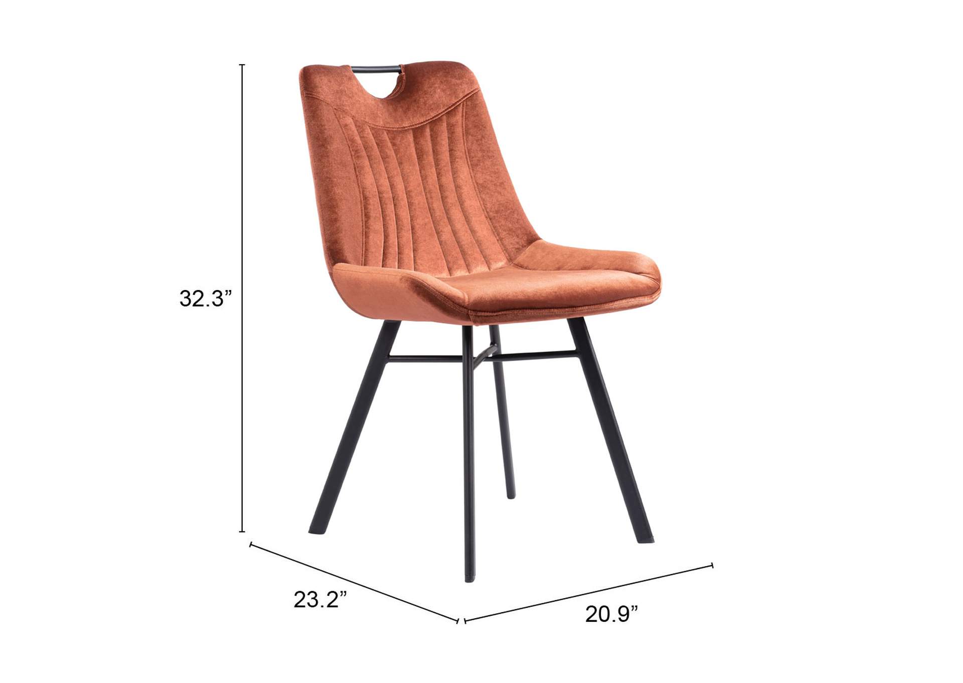 Tyler Dining Chair (Set Of 2) Brown,Zuo