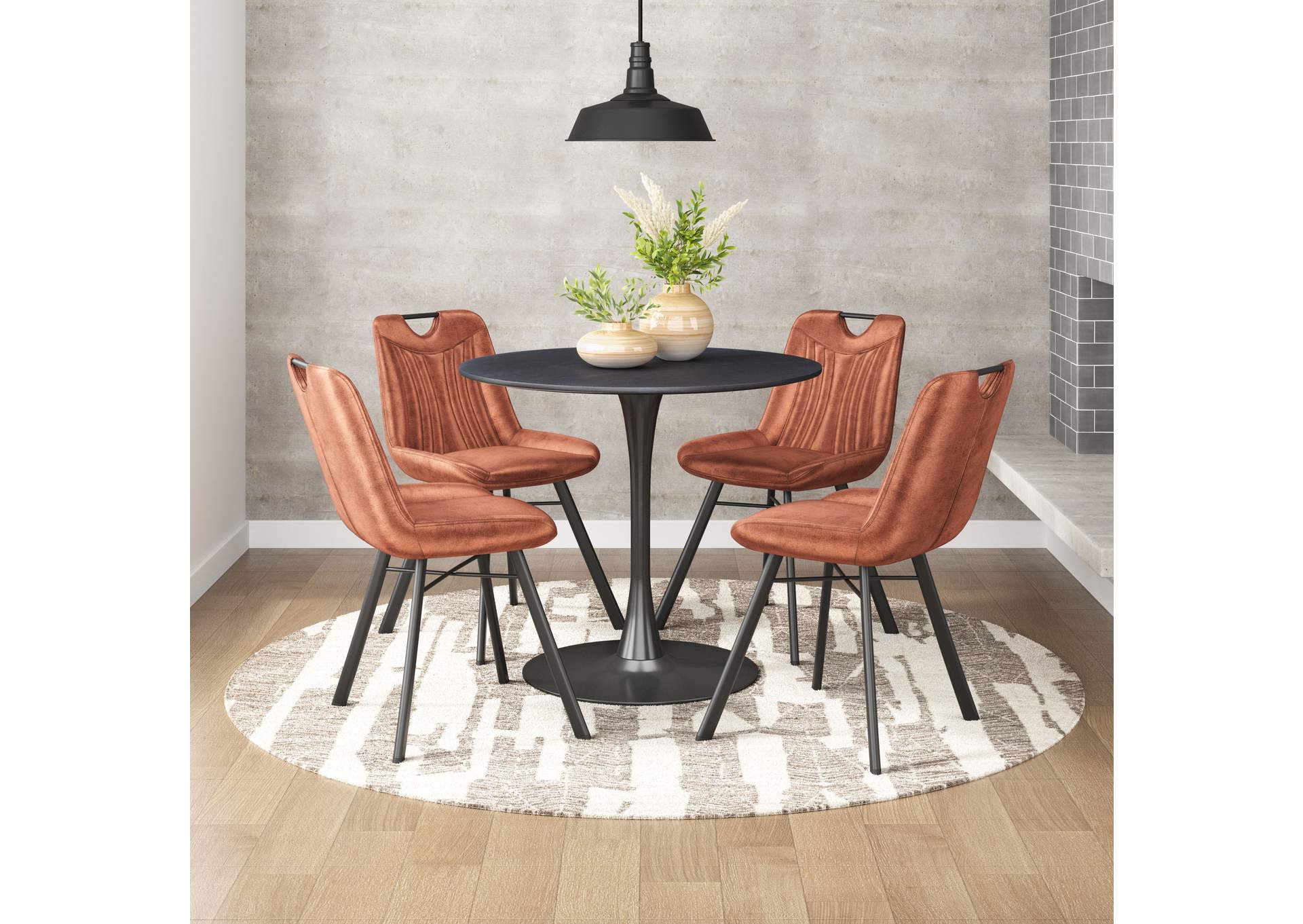 Tyler Dining Chair (Set Of 2) Brown,Zuo