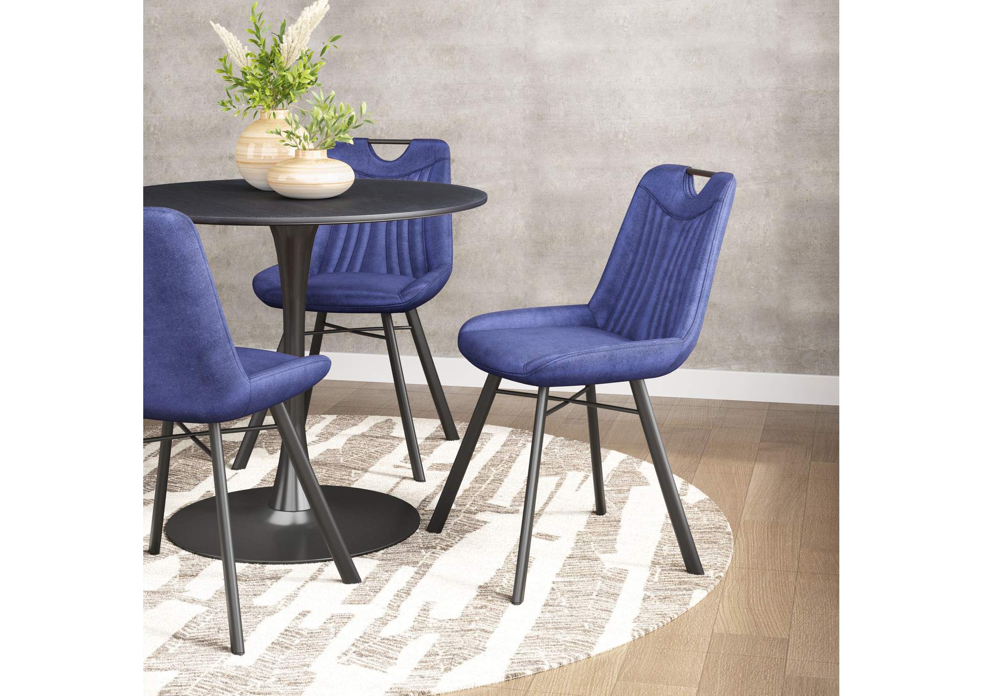 Tyler Dining Chair (Set Of 2) Blue,Zuo
