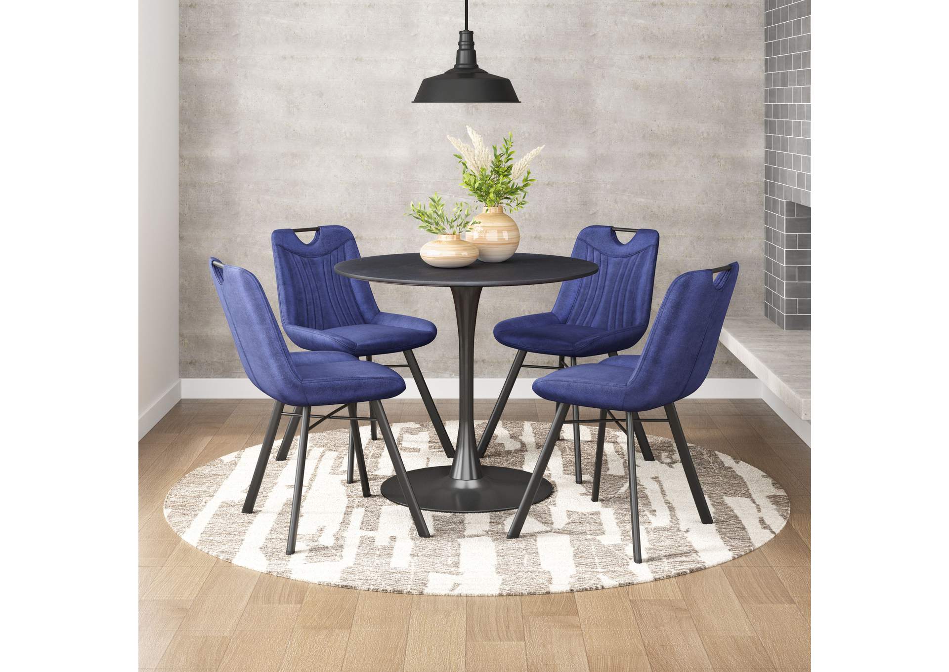 Tyler Dining Chair (Set Of 2) Blue,Zuo