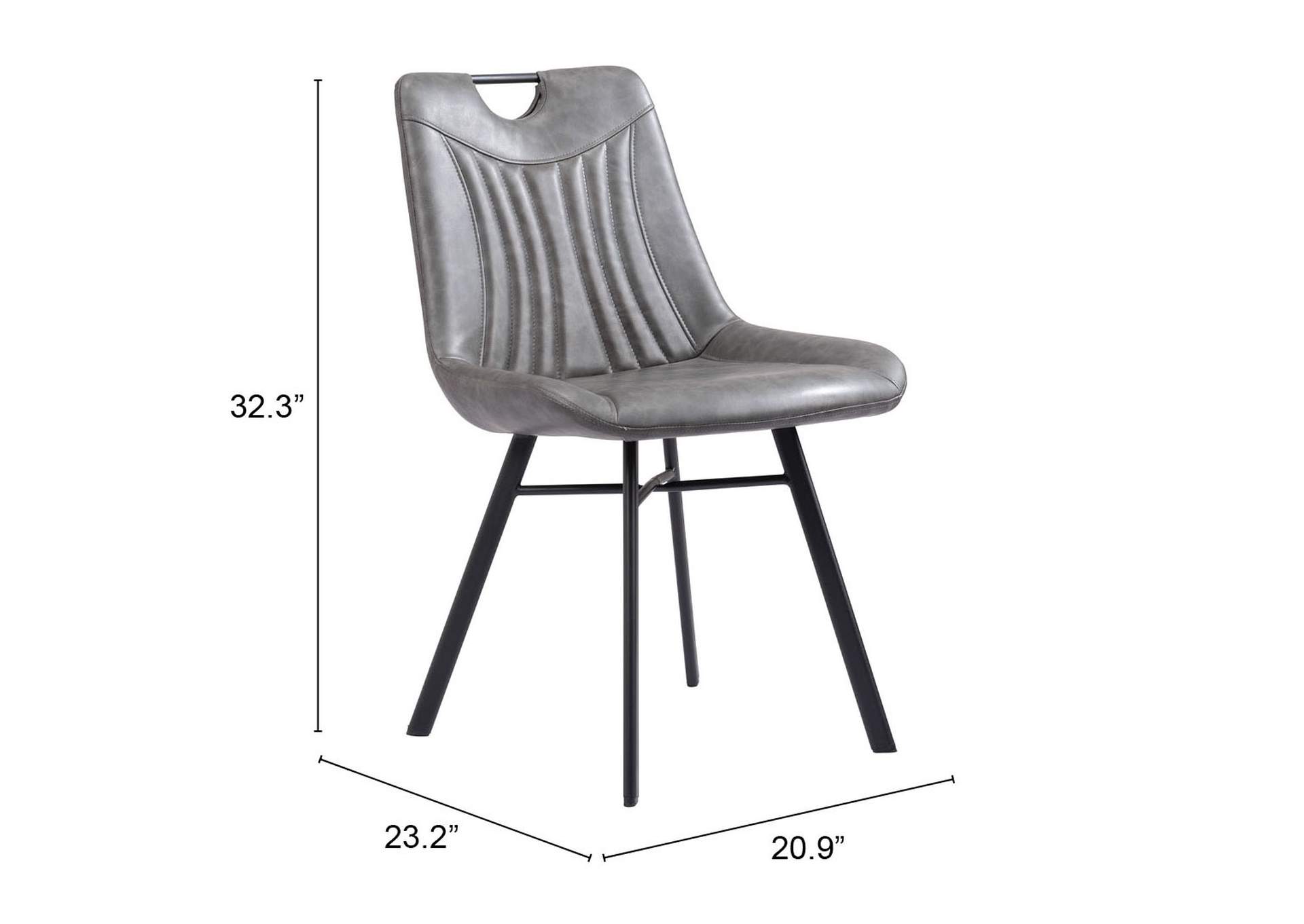 Tyler Dining Chair (Set Of 2) Vintage Gray,Zuo