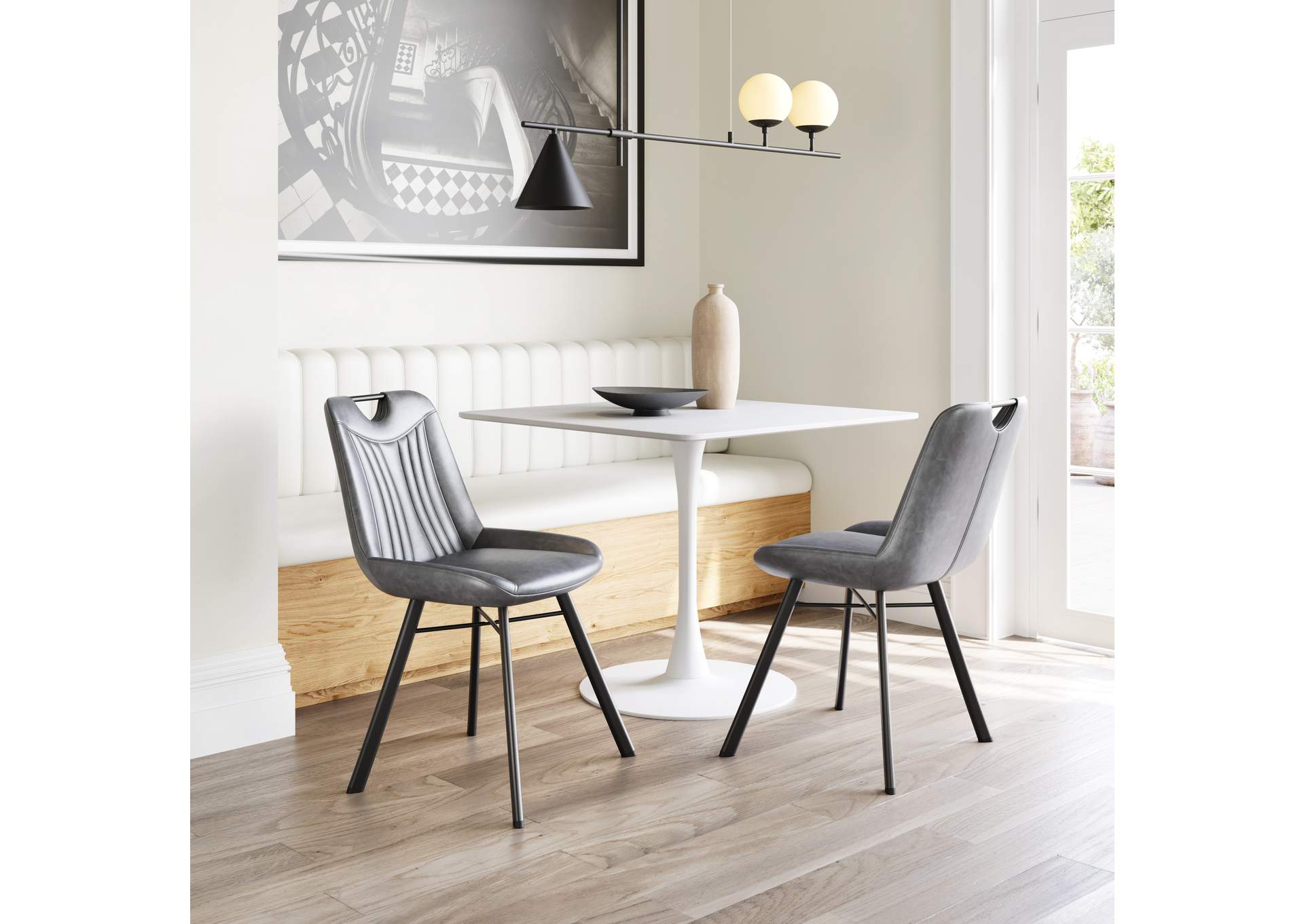 Tyler Dining Chair (Set Of 2) Vintage Gray,Zuo