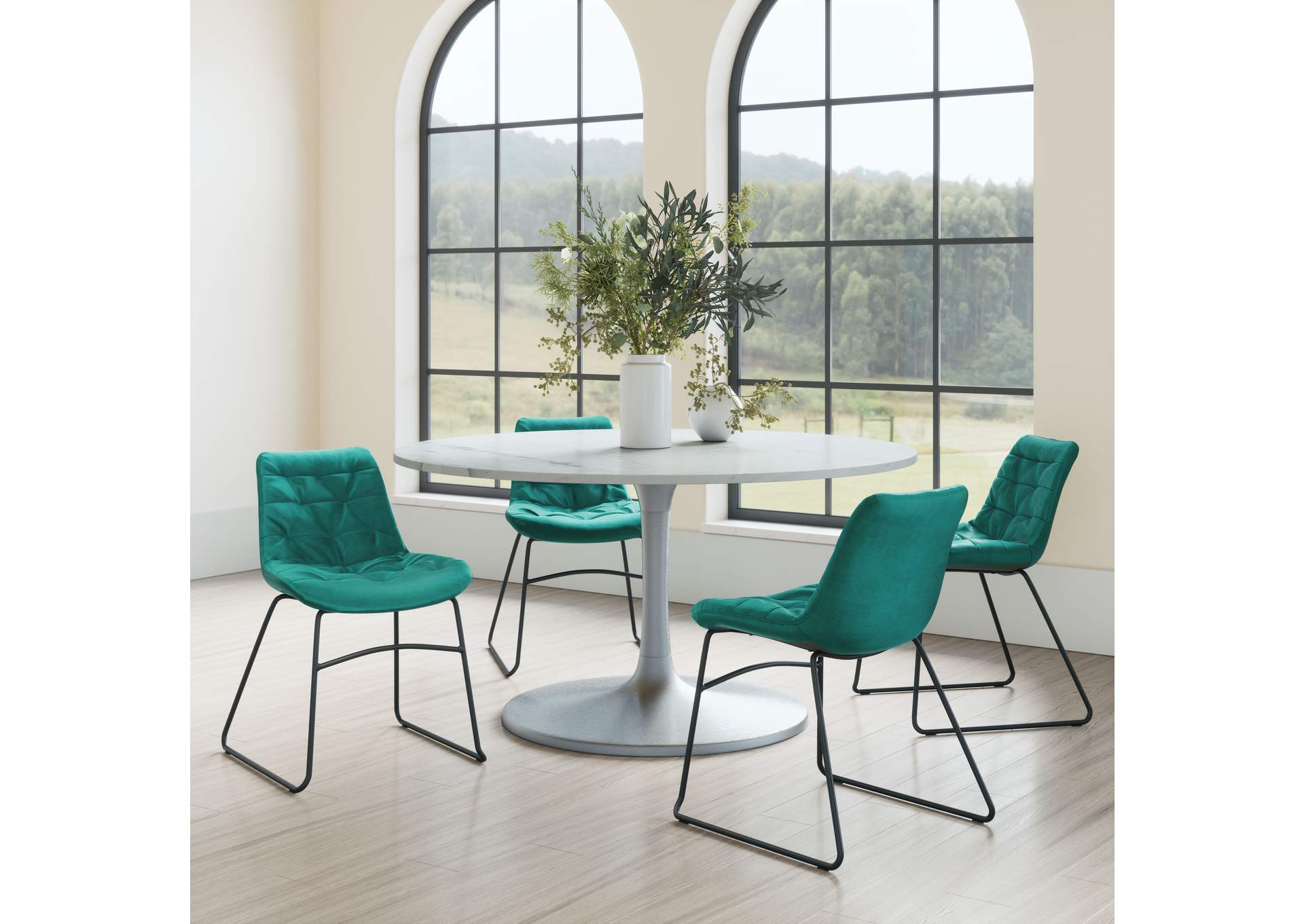 Tammy Dining Chair (Set Of 2) Green,Zuo