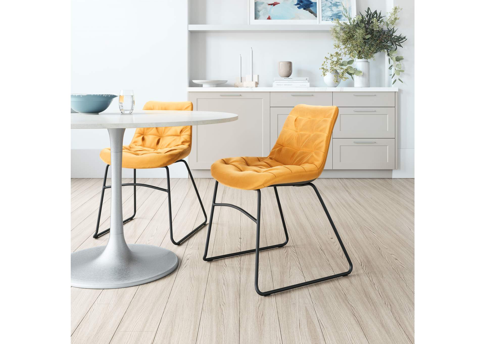 Tammy Dining Chair (Set Of 2) Orange,Zuo