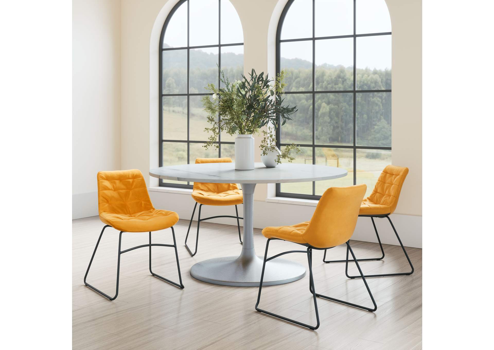 Tammy Dining Chair (Set Of 2) Orange,Zuo