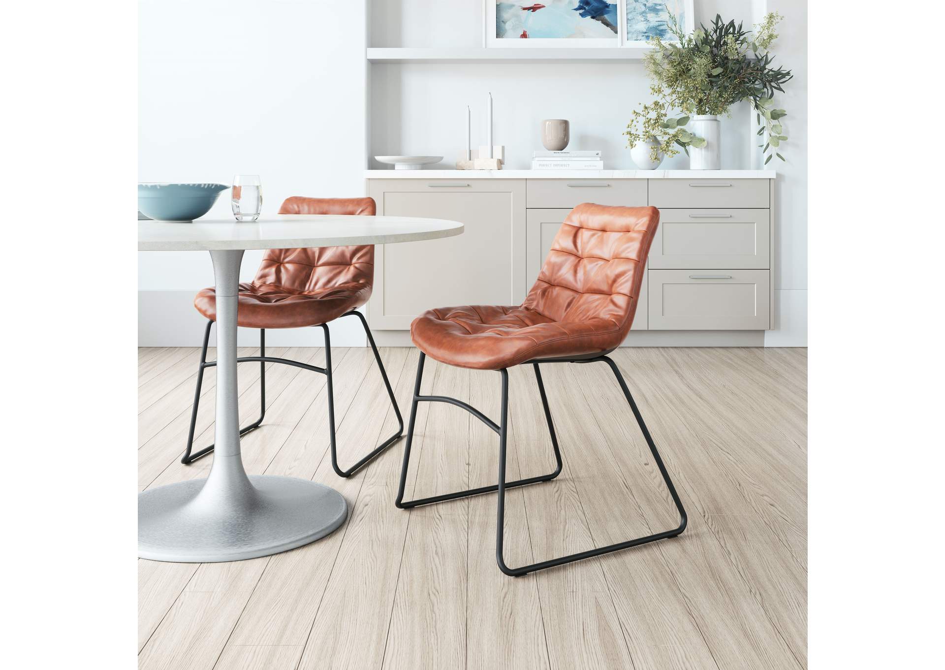 Tammy Dining Chair (Set Of 2) Vintage Brown,Zuo