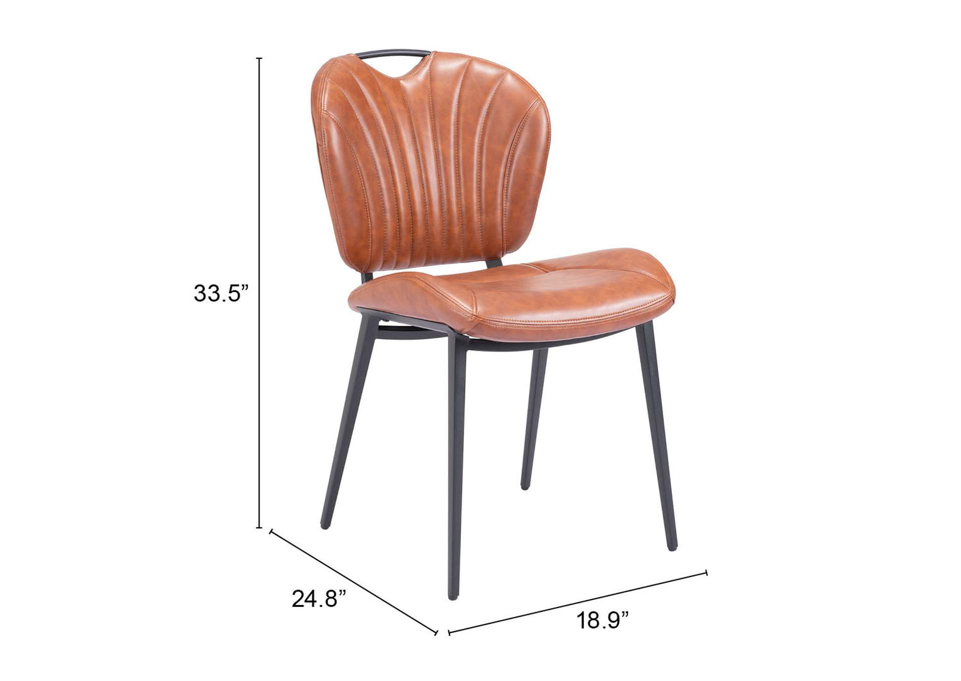Terrence Dining Chair (Set Of 2) Vintage Brown,Zuo