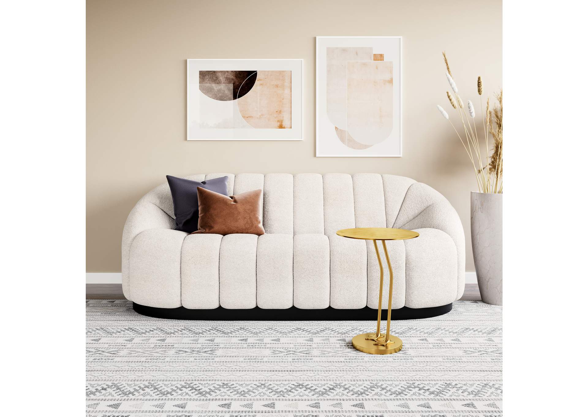 Bhutan Sofa Cream,Zuo