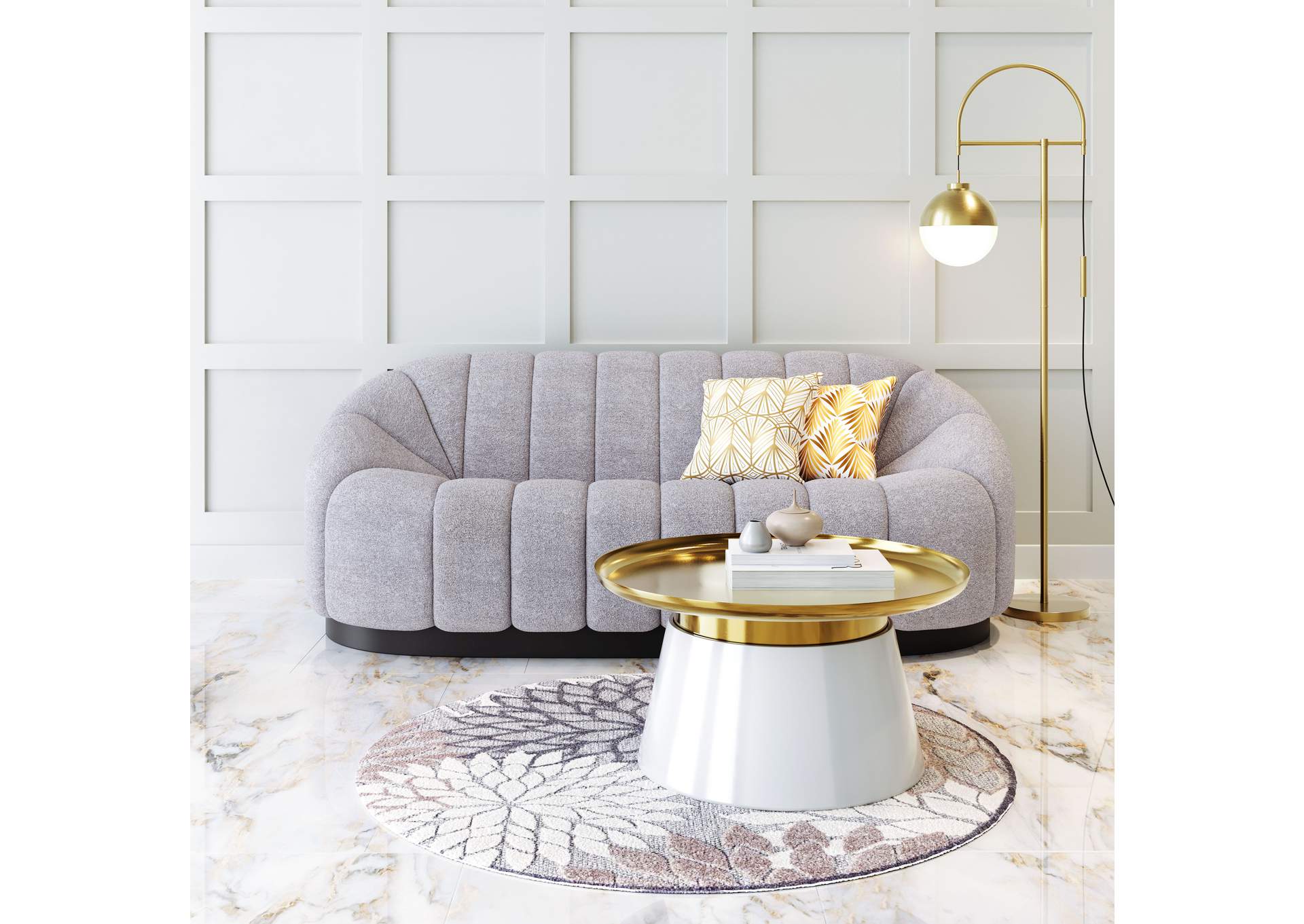 Bhutan Sofa Light Gray,Zuo