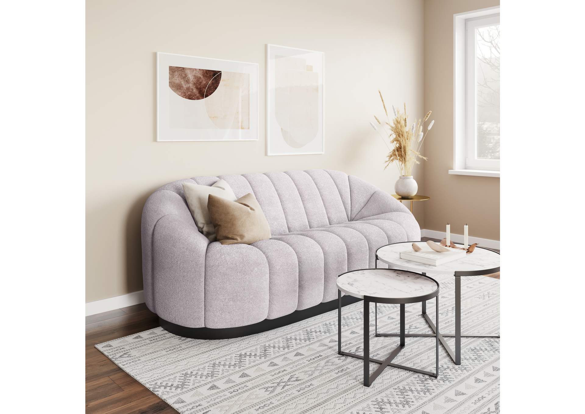 Bhutan Sofa Light Gray,Zuo
