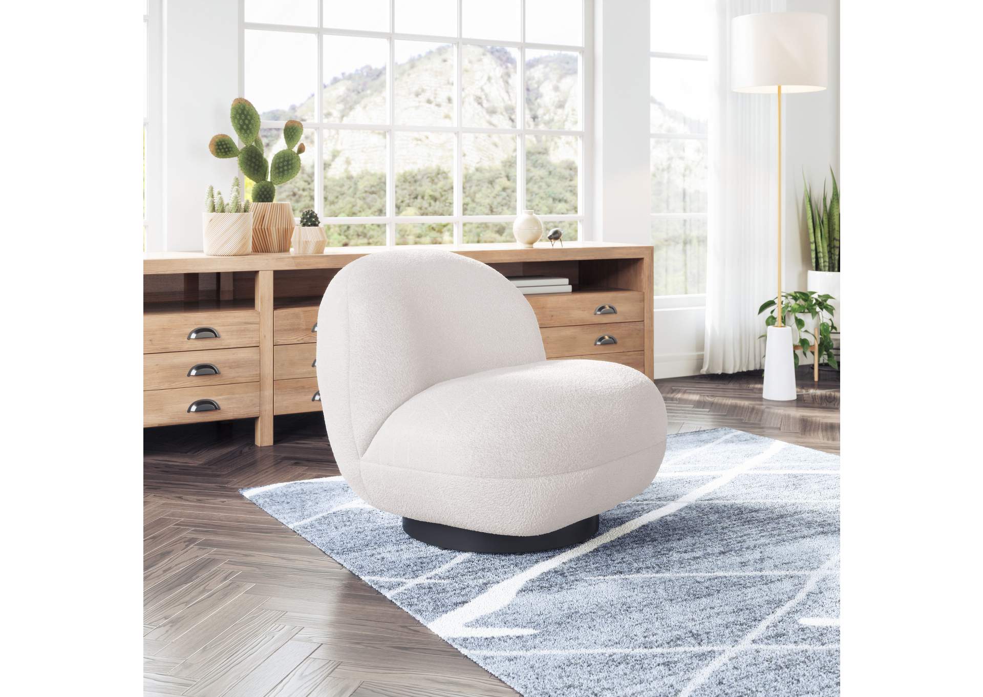 Myanmar Accent Chair Cream,Zuo