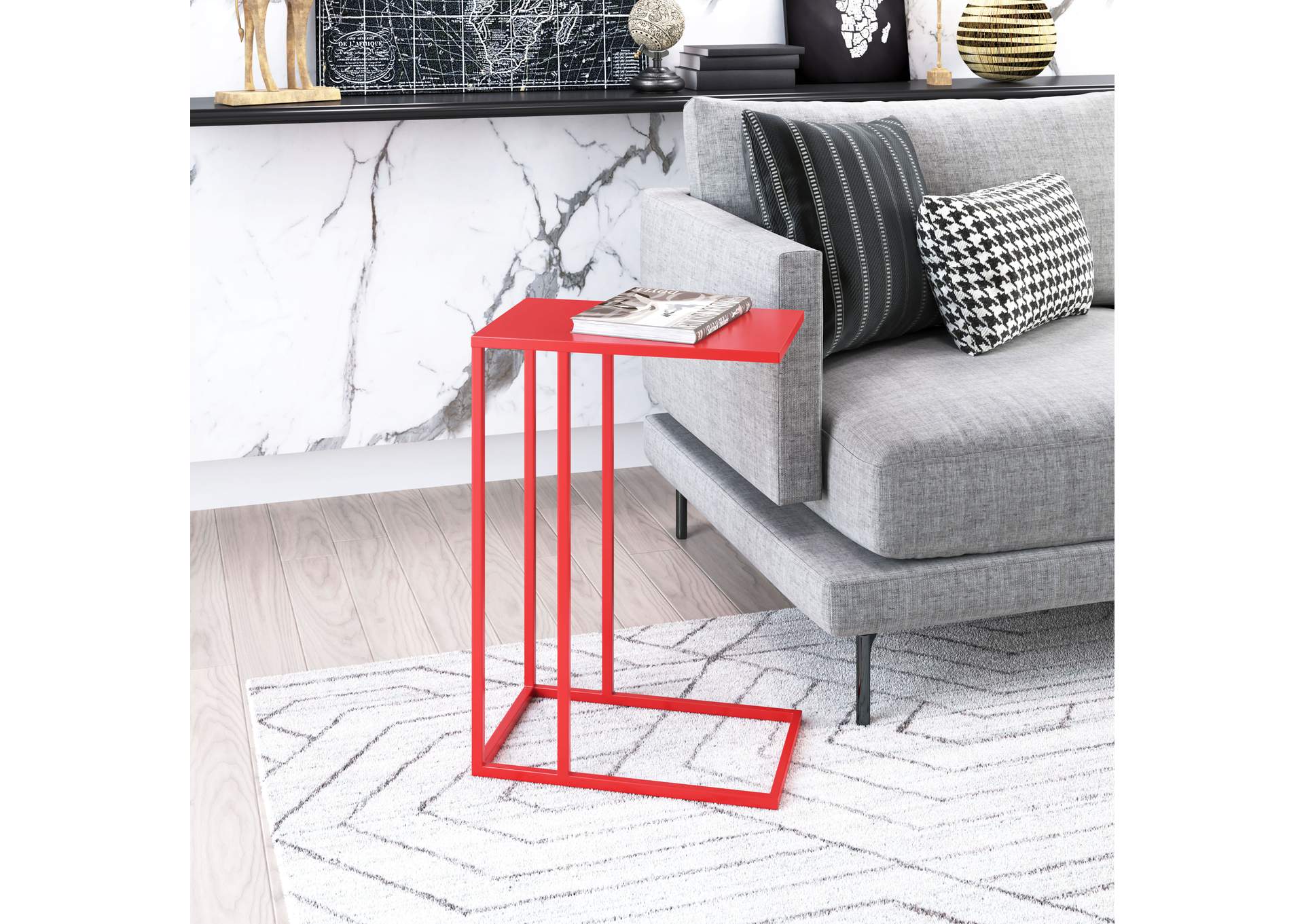 Atom Side Table Red,Zuo