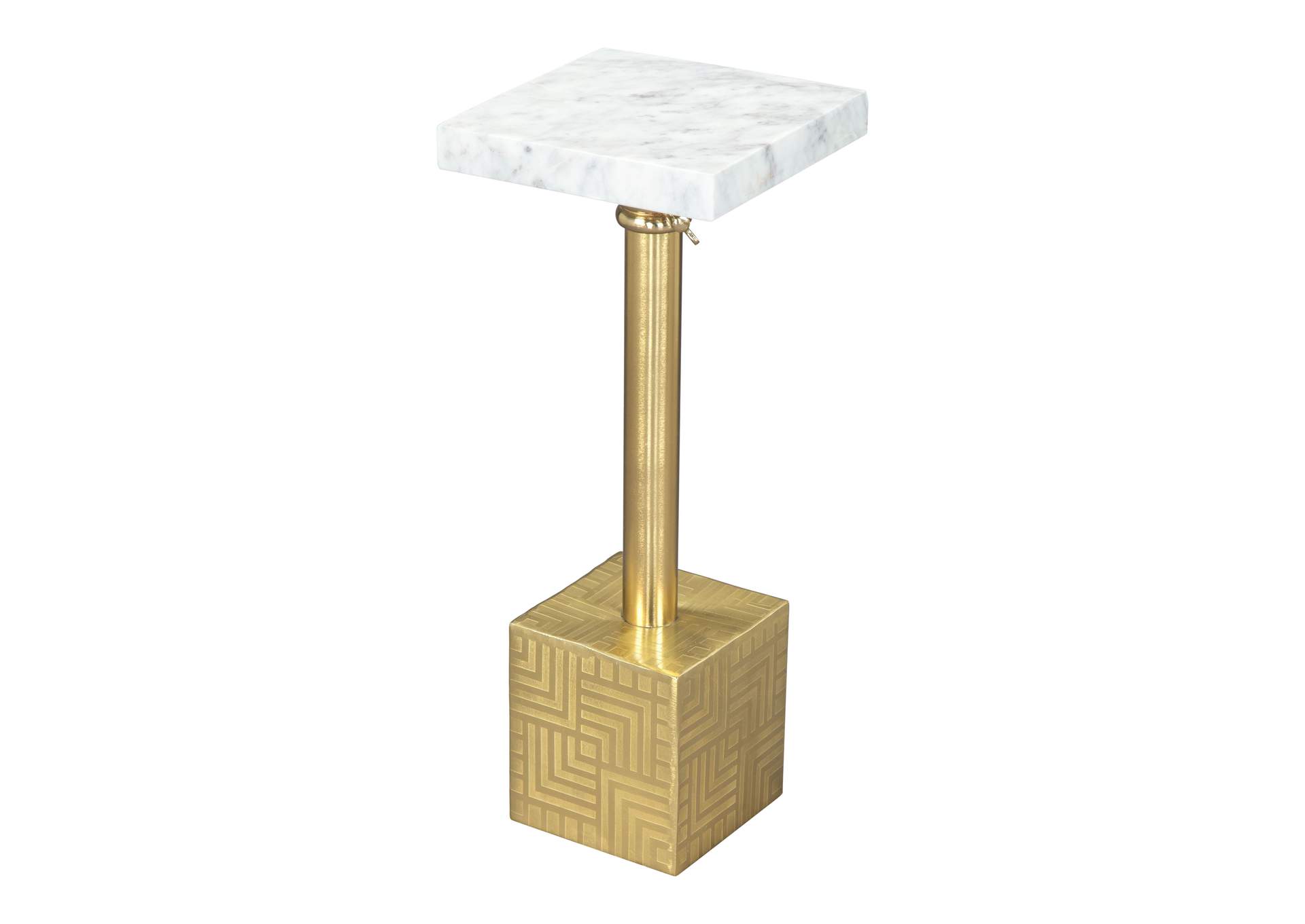 Josef Side Table White & Gold,Zuo