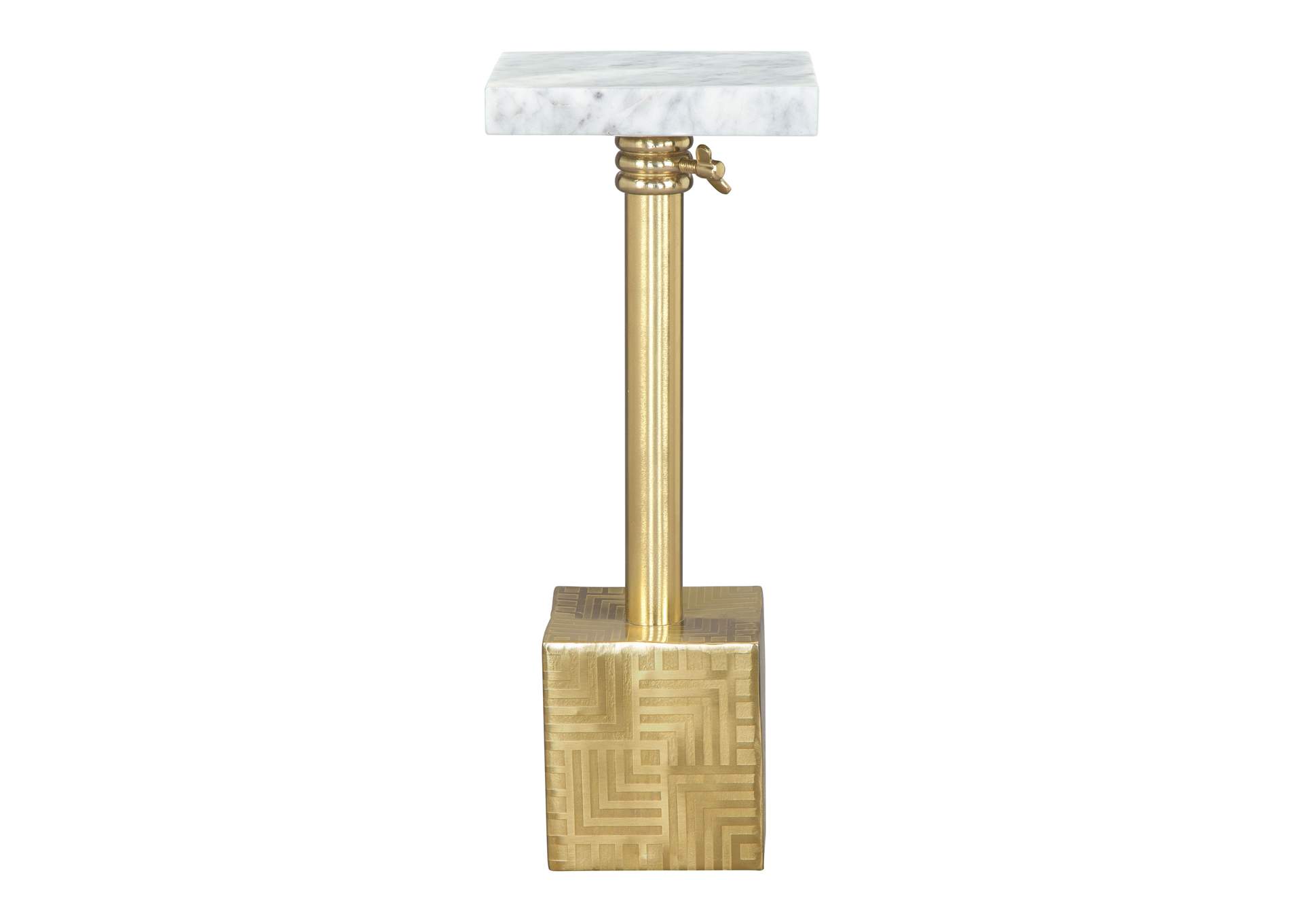 Josef Side Table White & Gold,Zuo