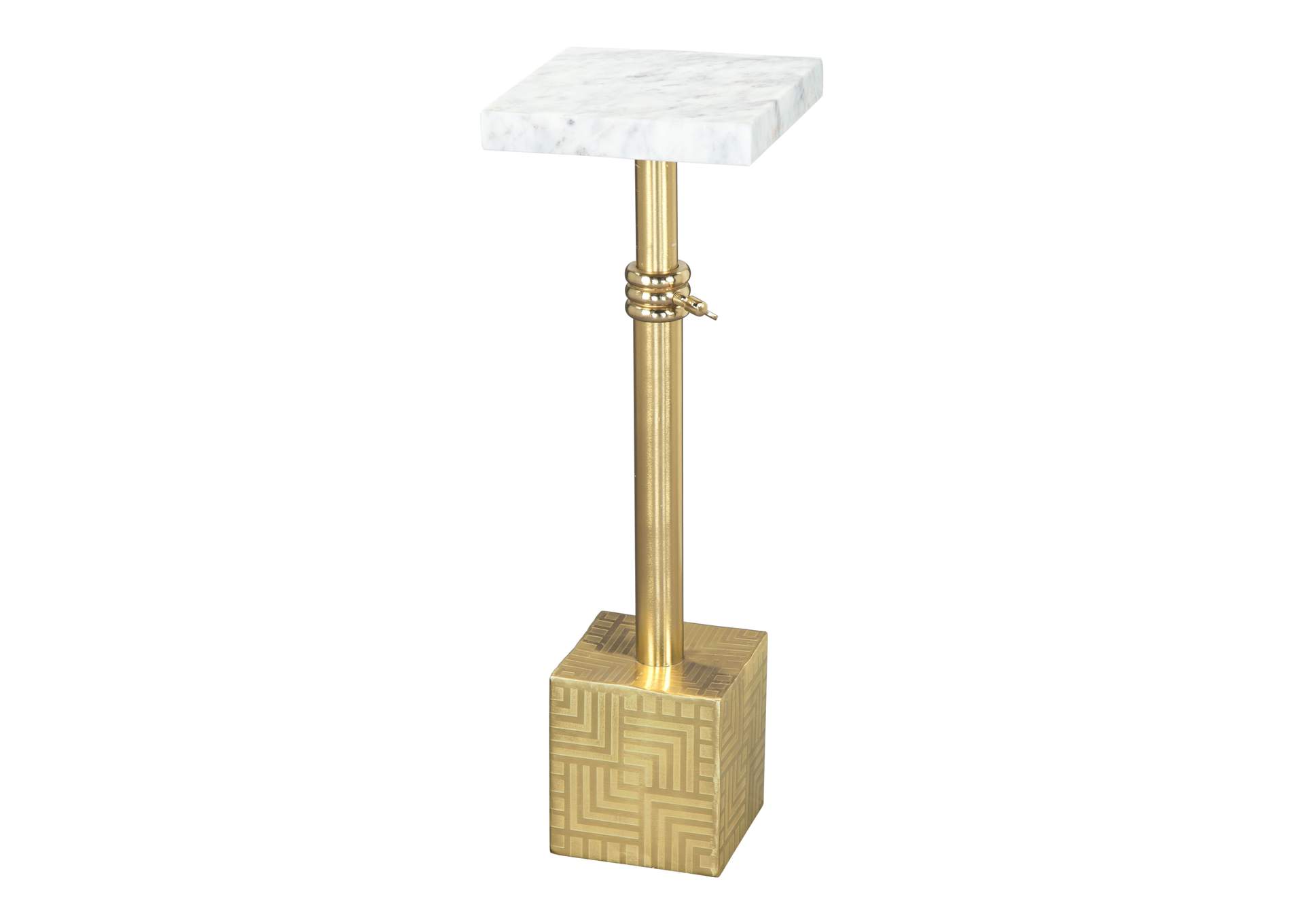 Josef Side Table White & Gold,Zuo