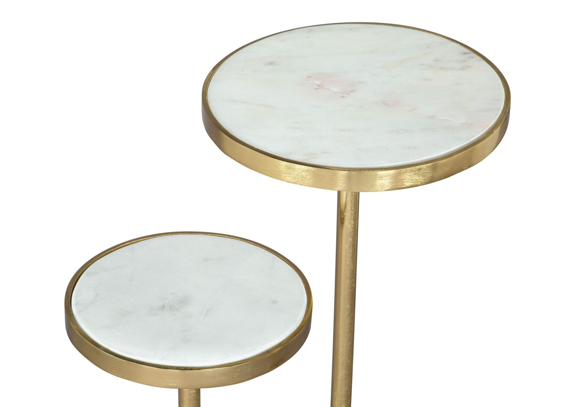 Marc Side Table White & Gold,Zuo