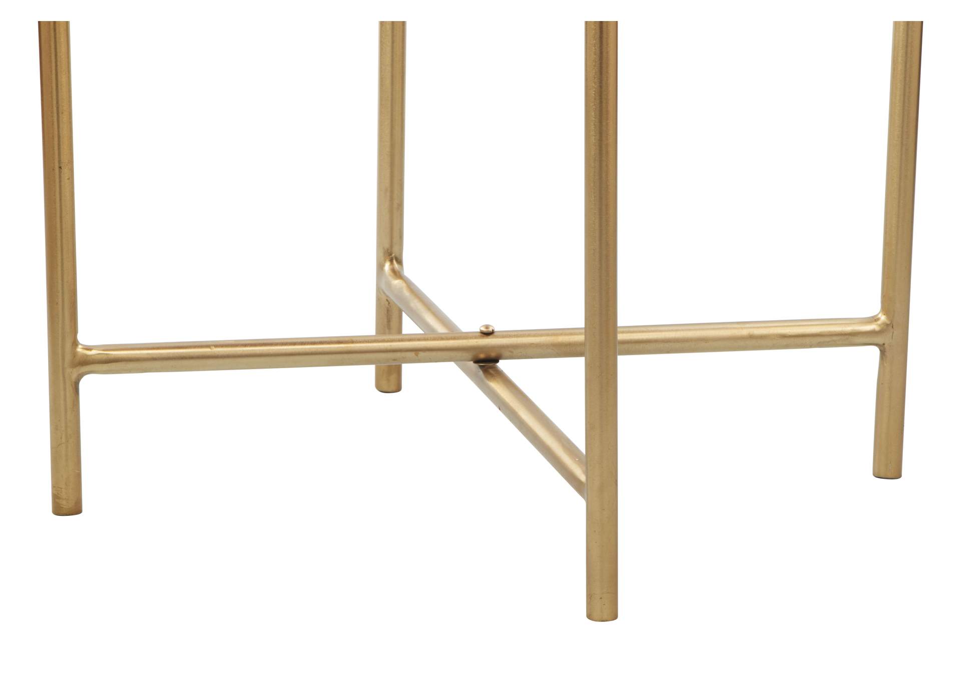 David Side Table Gray & Gold,Zuo