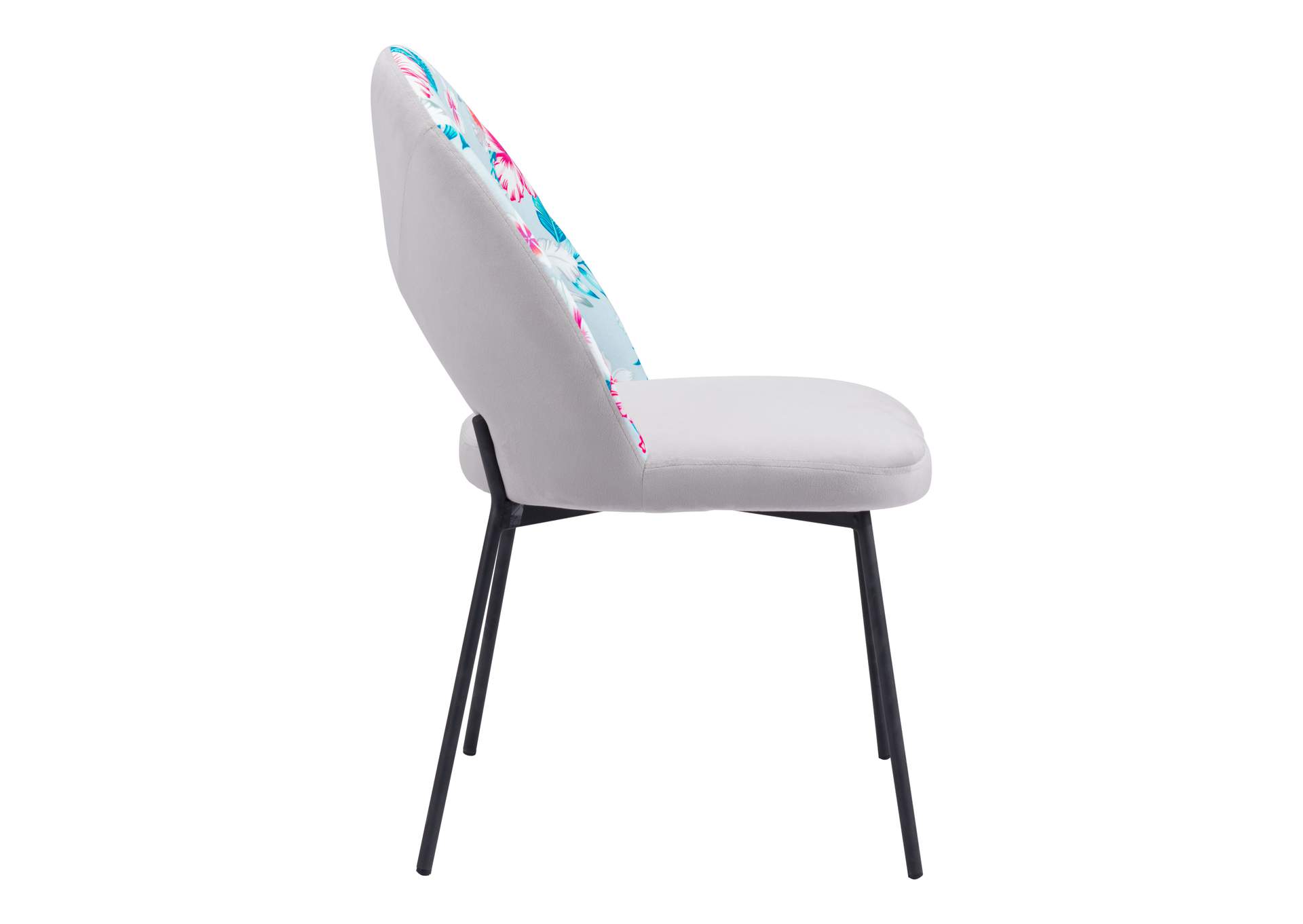 Torrey Dining Chair (Set Of 2) Multicolor Print & Gray,Zuo
