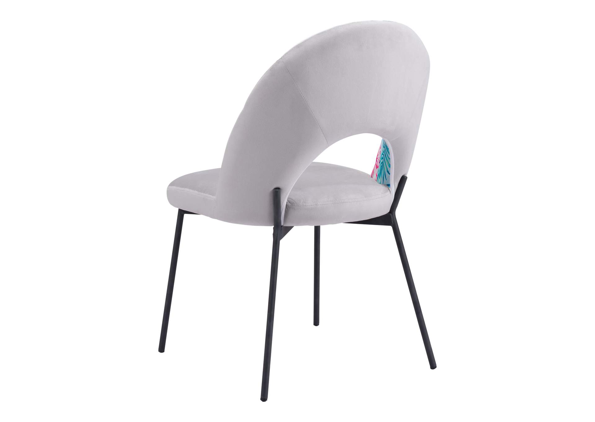 Torrey Dining Chair (Set Of 2) Multicolor Print & Gray,Zuo