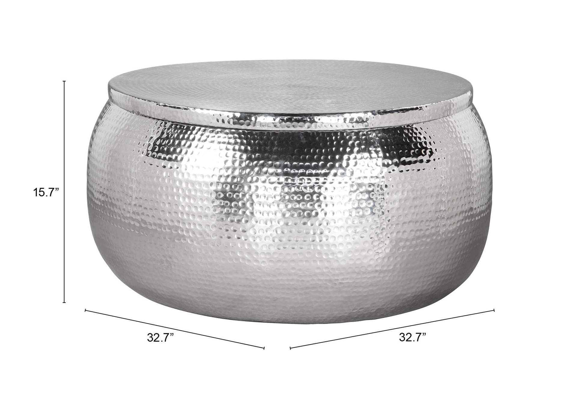 Solo Coffee Table Silver,Zuo