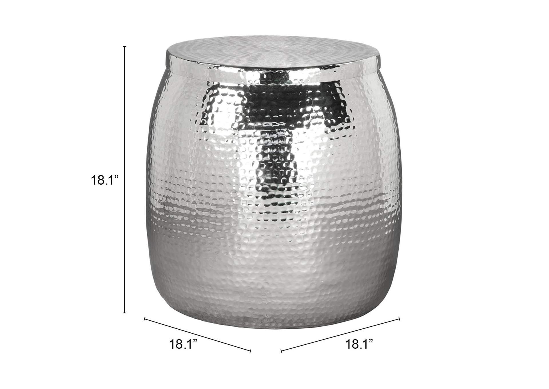 Solo Side Table Silver,Zuo