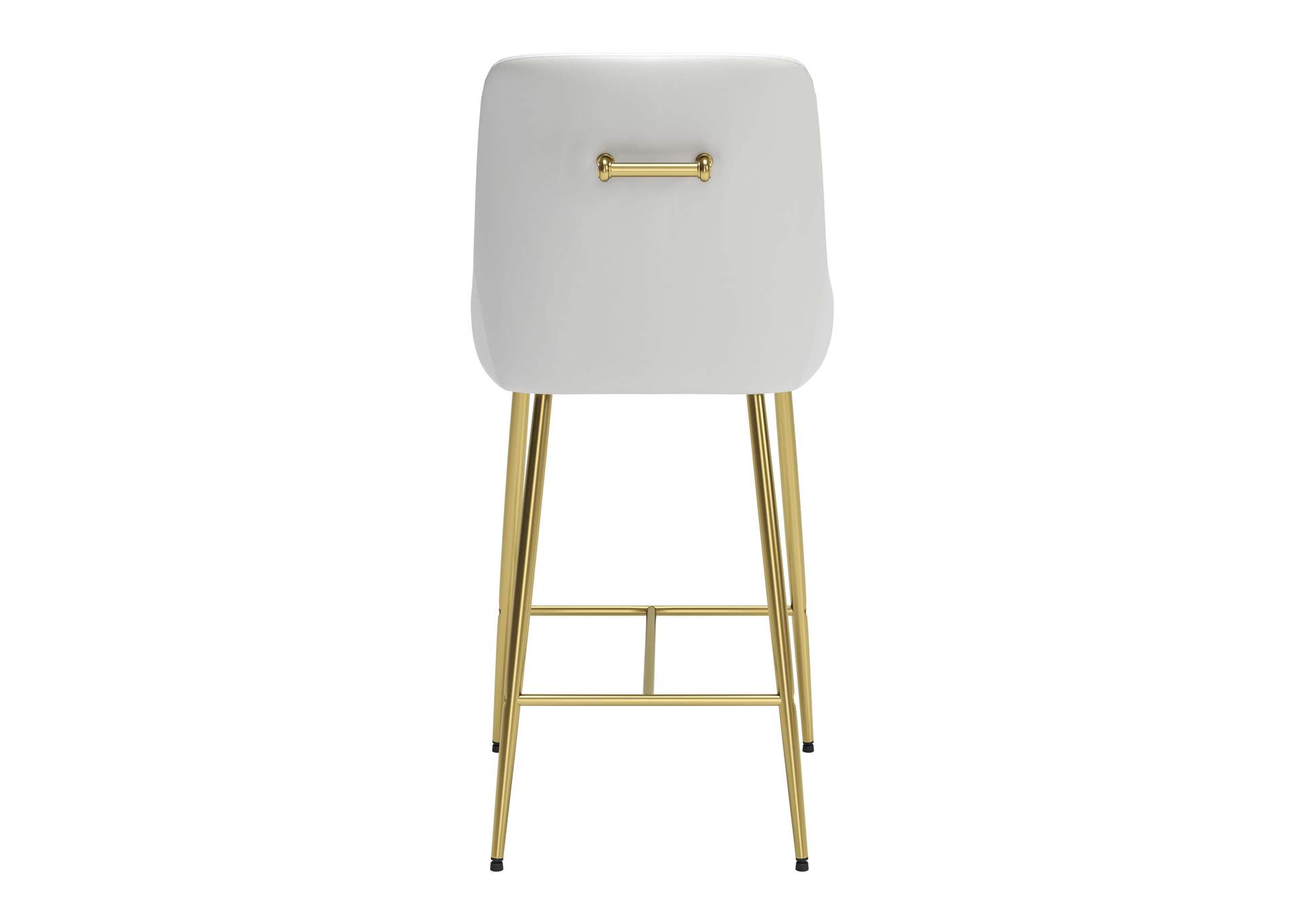 Madelaine Counter Stool White & Gold,Zuo