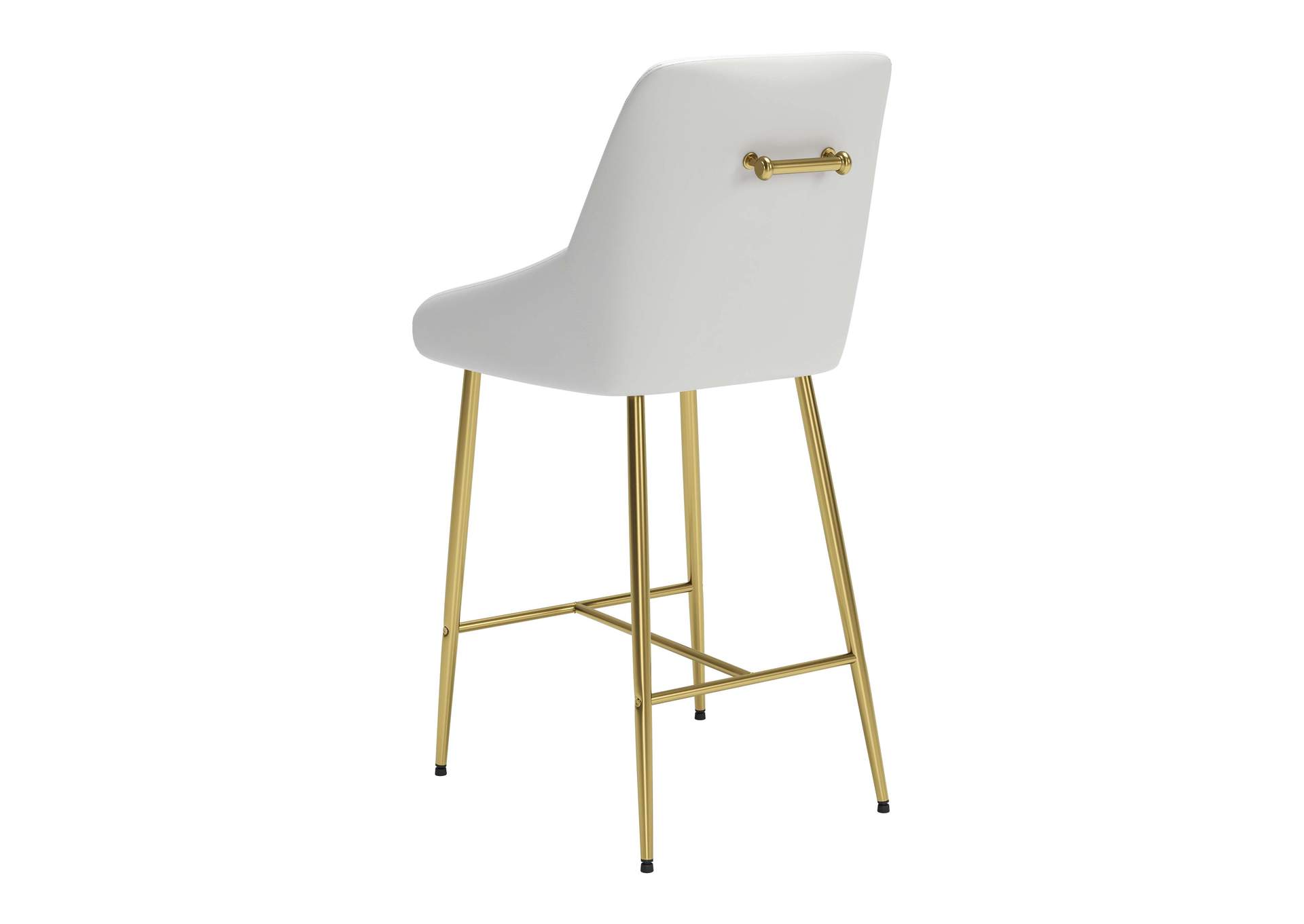 Madelaine Counter Stool White & Gold,Zuo