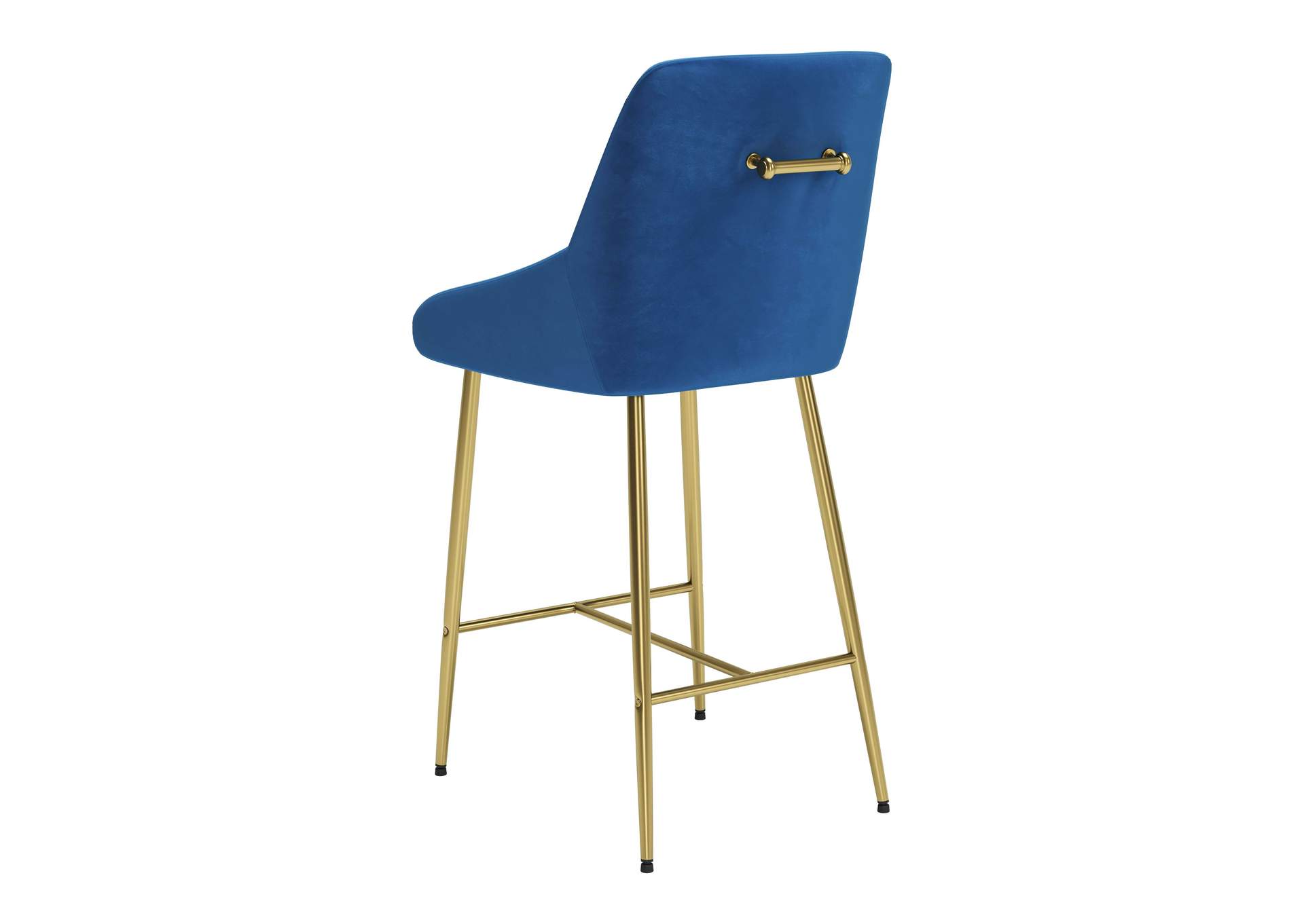 Madelaine Counter Stool Navy Blue & Gold,Zuo