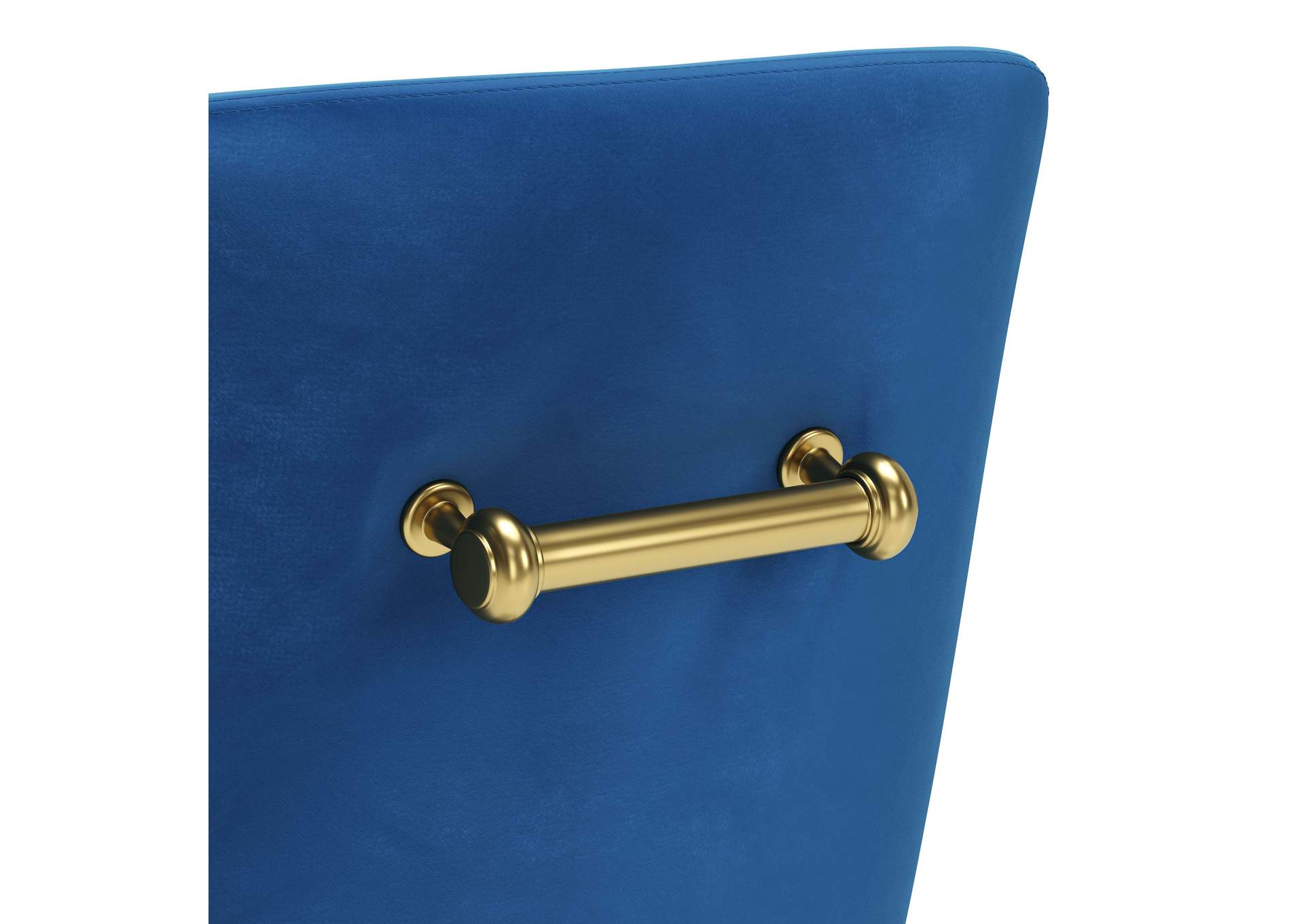 Madelaine Counter Stool Navy Blue & Gold,Zuo