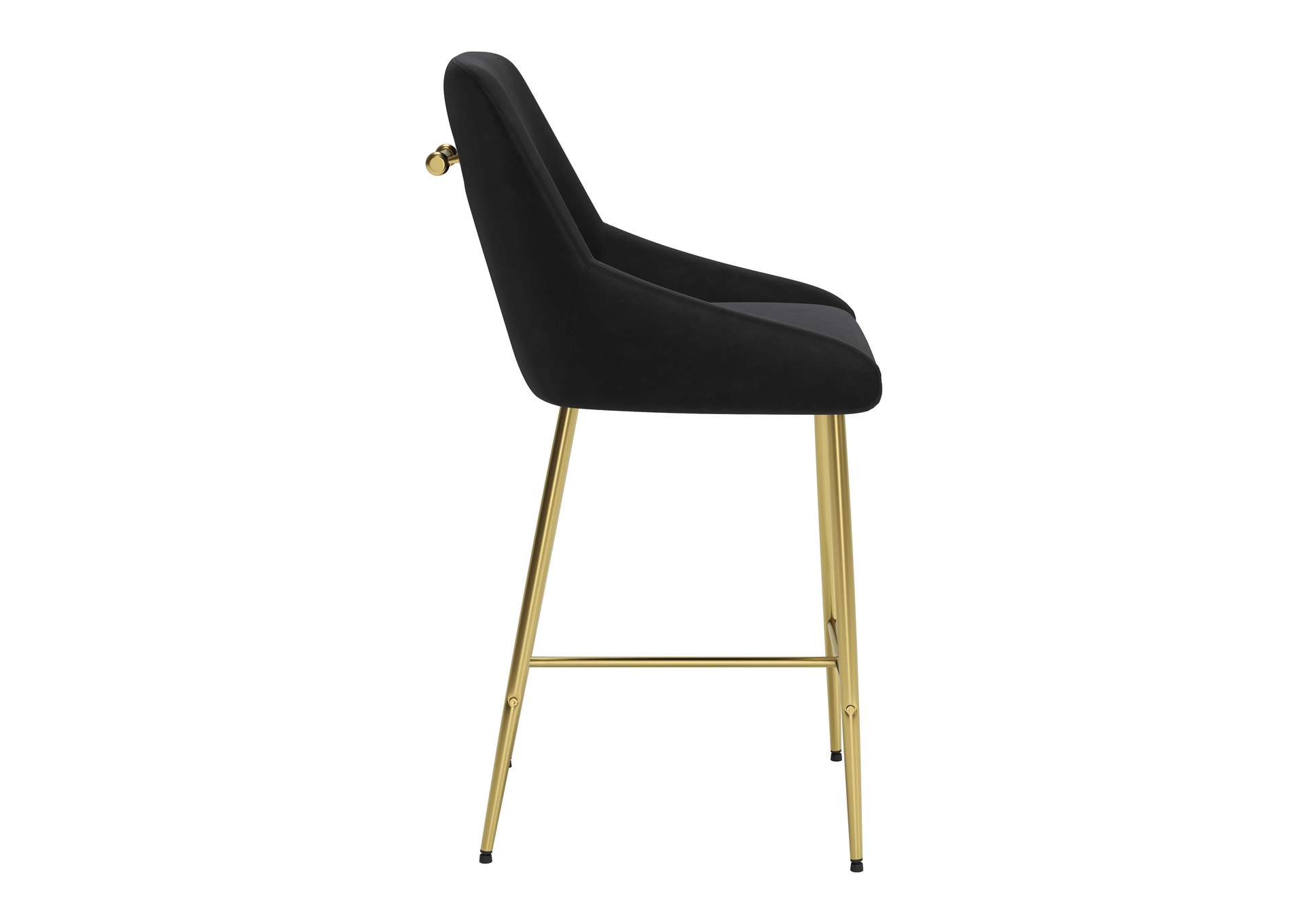 Madelaine Counter Stool Black & Gold,Zuo