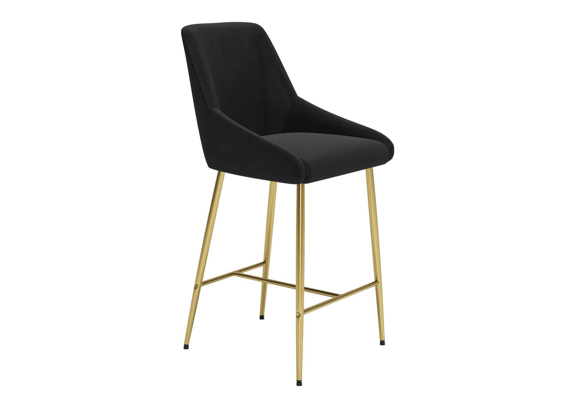 Madelaine Counter Stool Black & Gold,Zuo