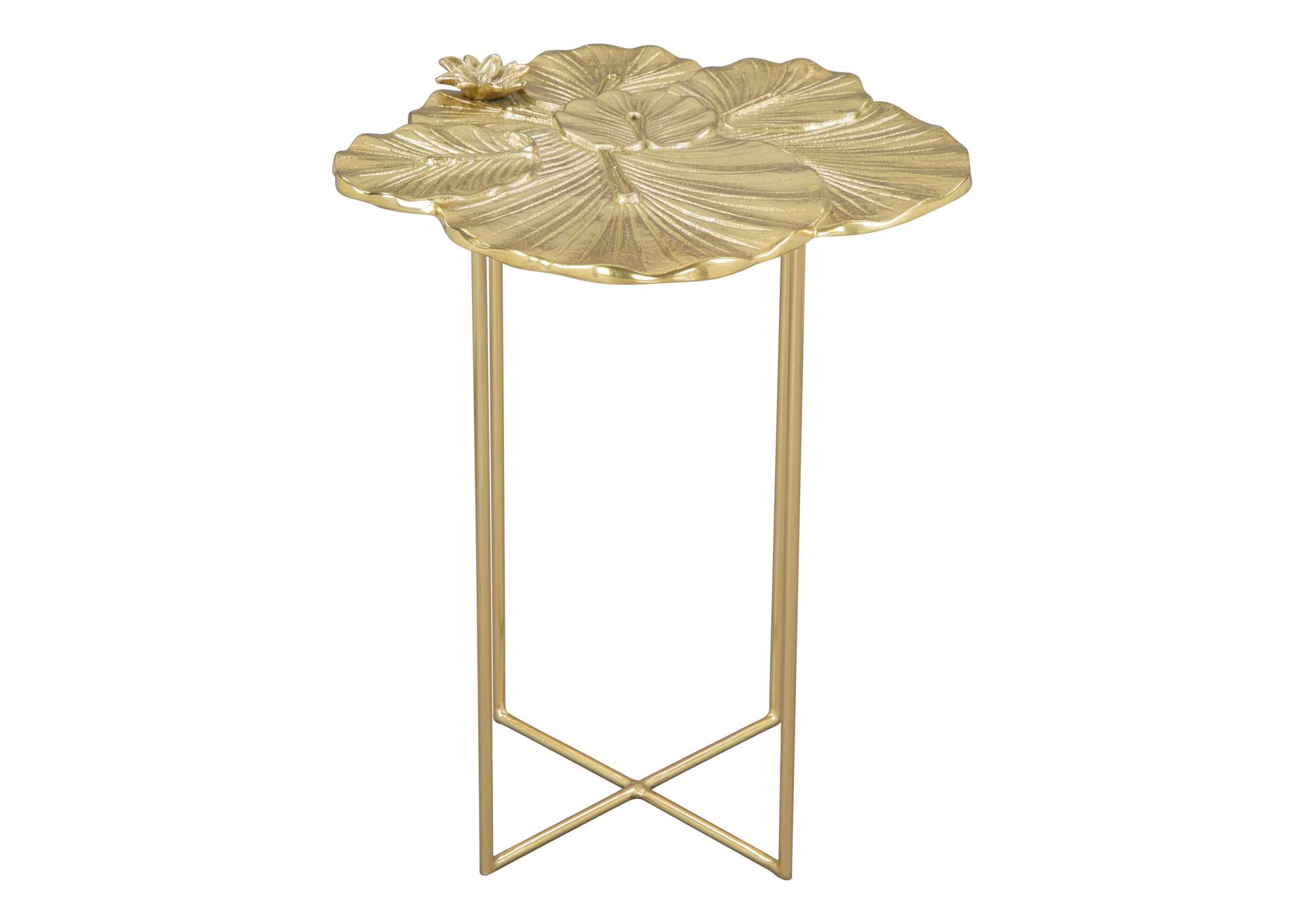 Lotus Side Table Gold,Zuo