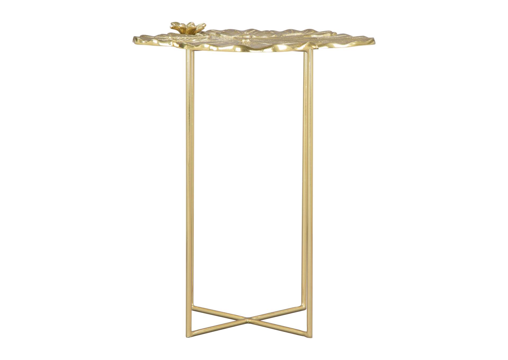 Lotus Side Table Gold,Zuo