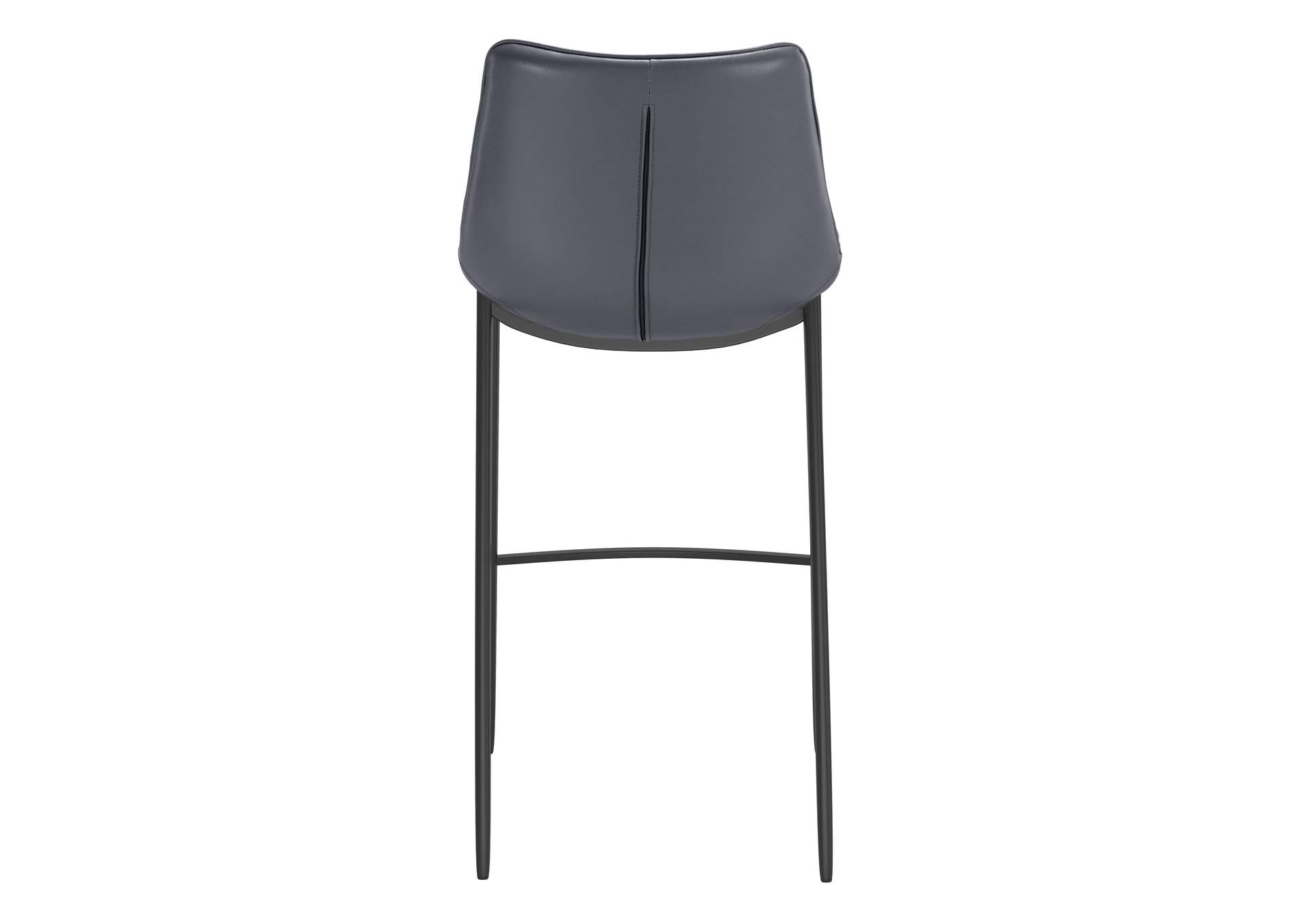 Magnus Barstool (Set Of 2) Dark Gray & Black,Zuo