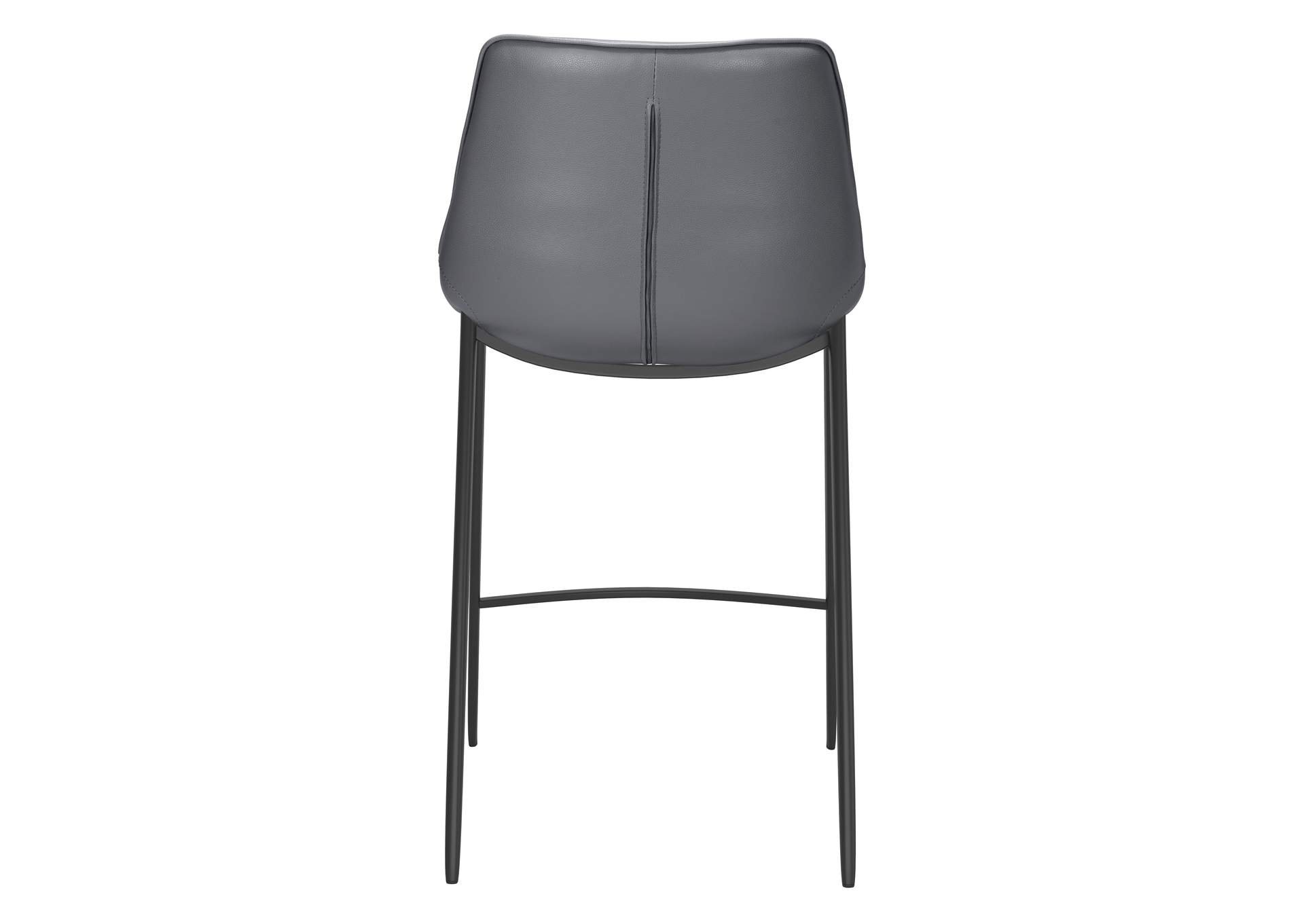 Magnus Counter Stool (Set Of 2) Dark Gray & Black,Zuo