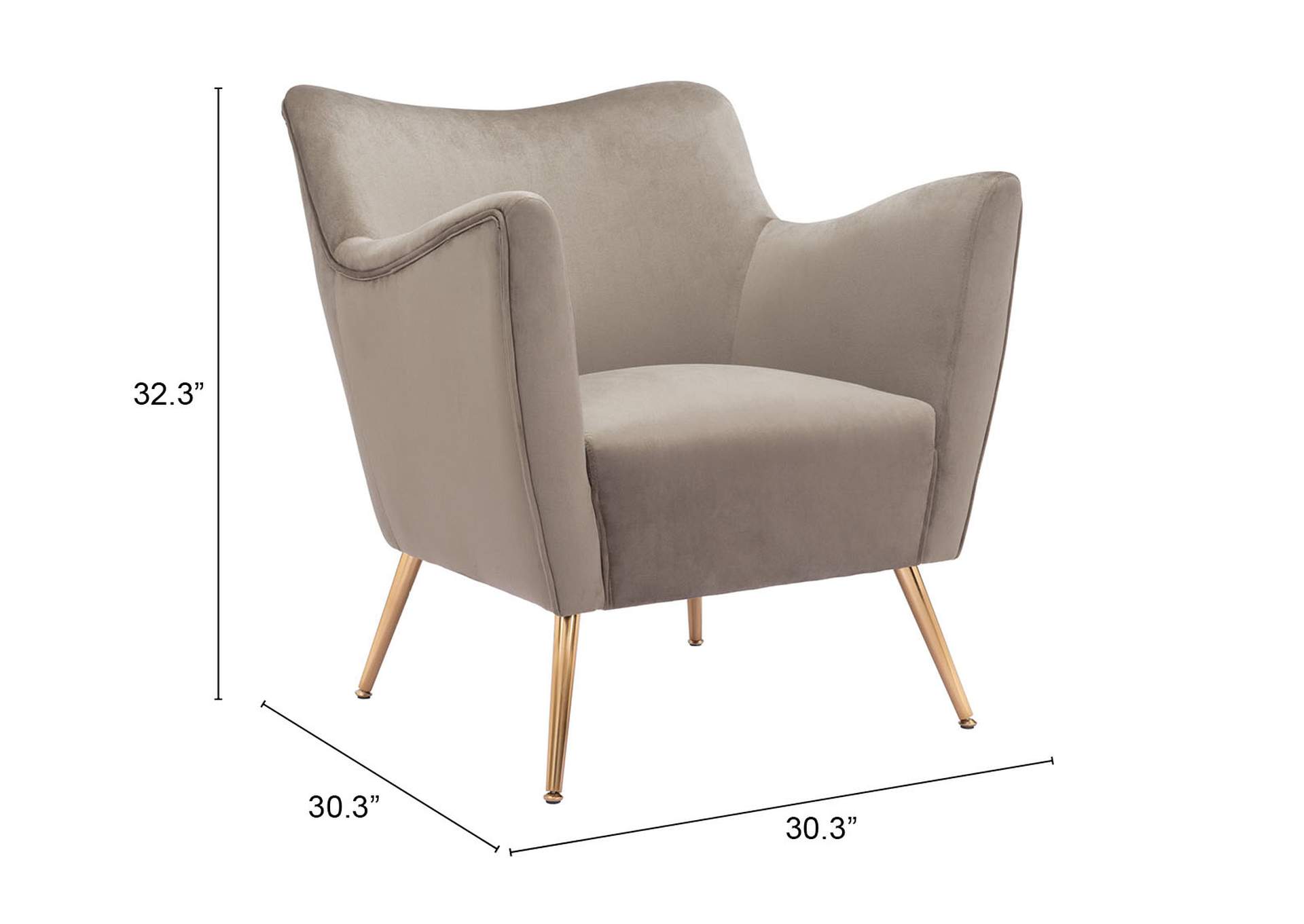 Zoco Accent Chair Beige,Zuo