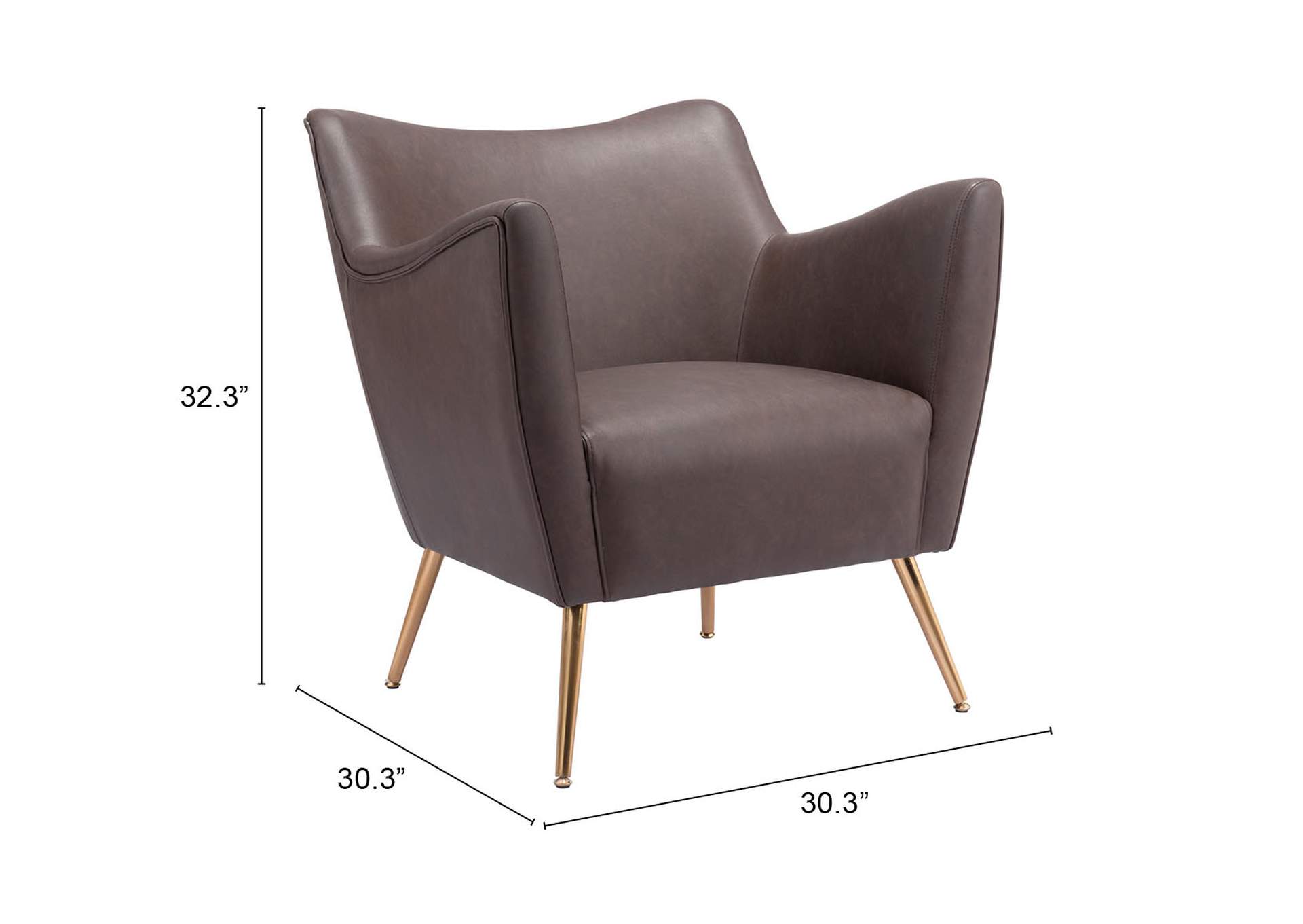 Zoco Accent Chair Espresso,Zuo