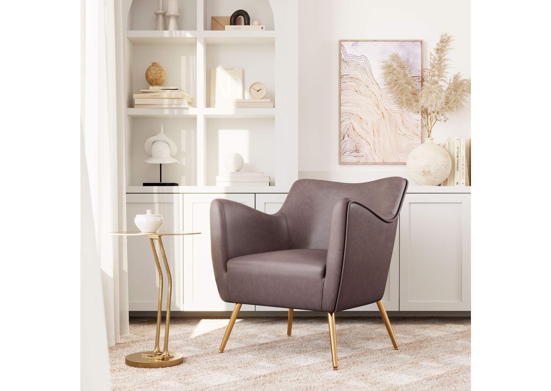 Zoco Accent Chair Espresso,Zuo