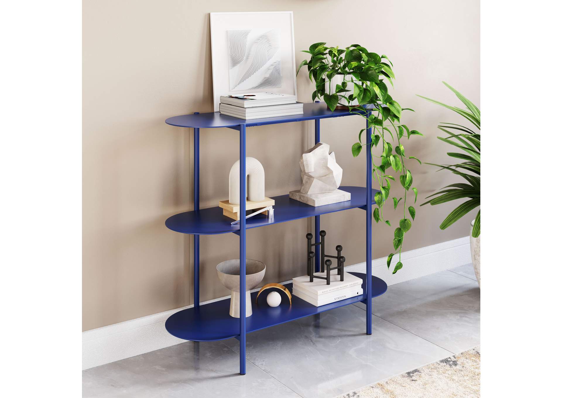 Tre Console Table Blue,Zuo