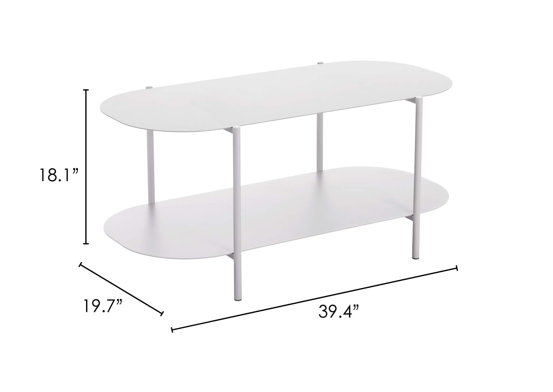Pullman Coffee Table Gray,Zuo