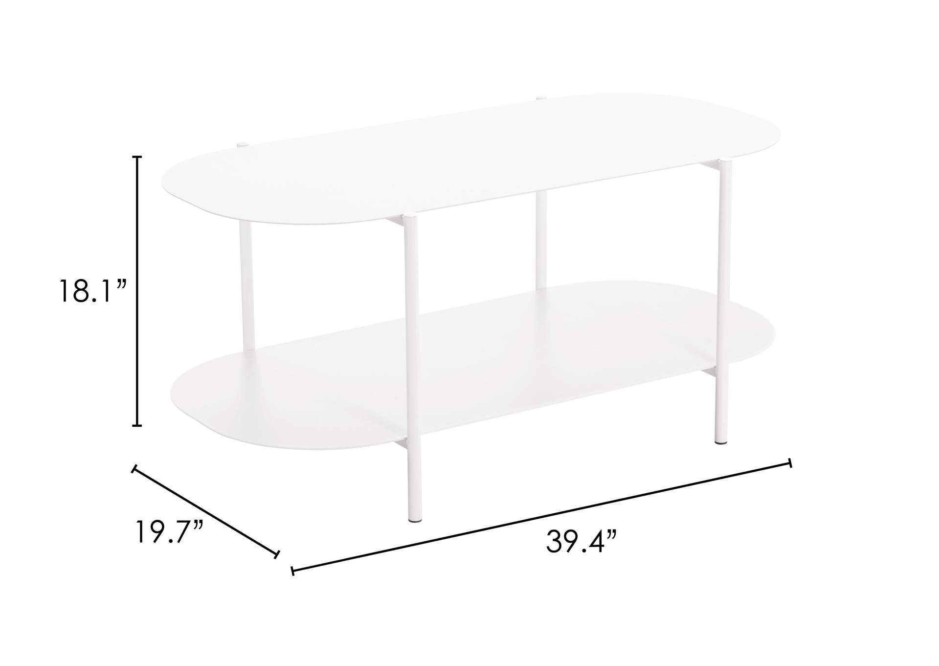 Pullman Coffee Table White,Zuo