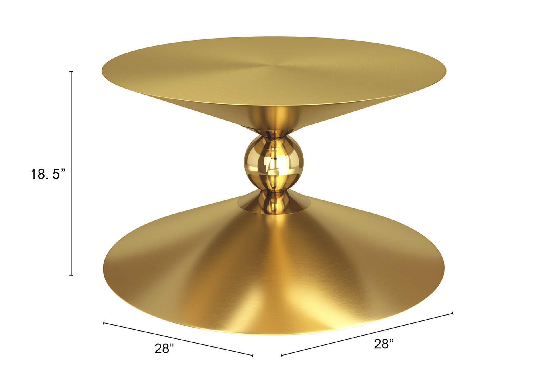 Xavier Coffee Table Gold,Zuo