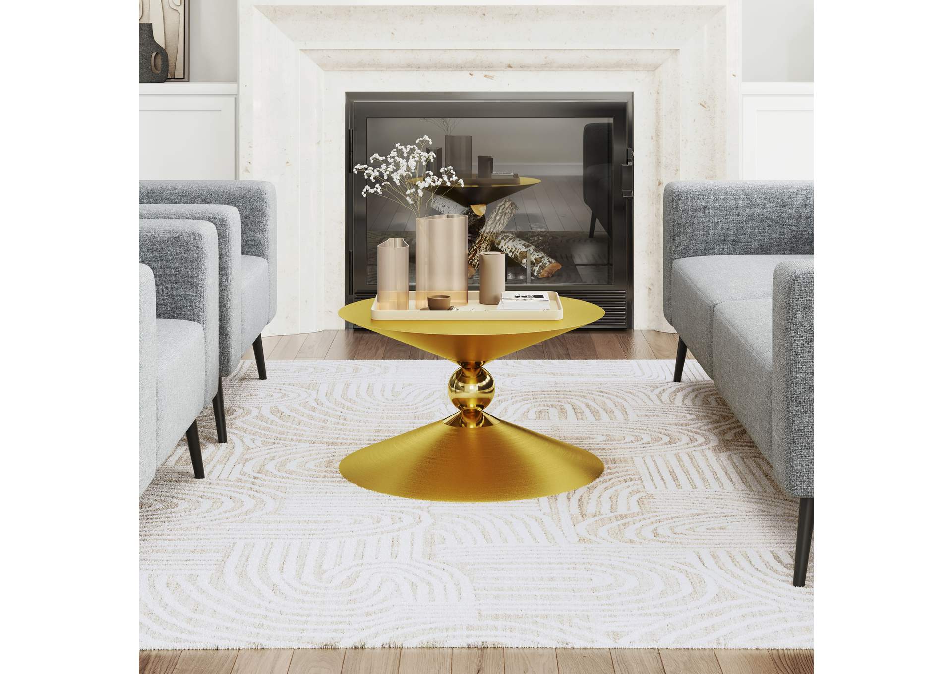 Xavier Coffee Table Gold,Zuo