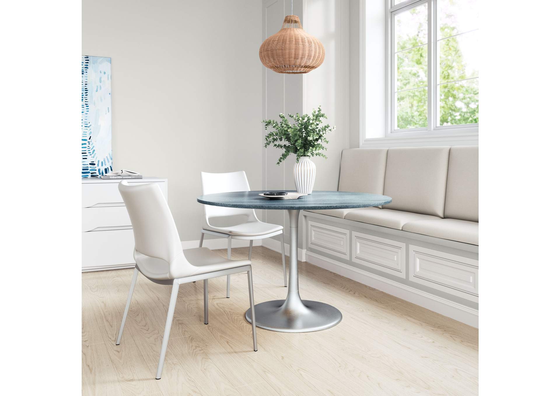 Metropolis Dining Table 48" Black,Zuo