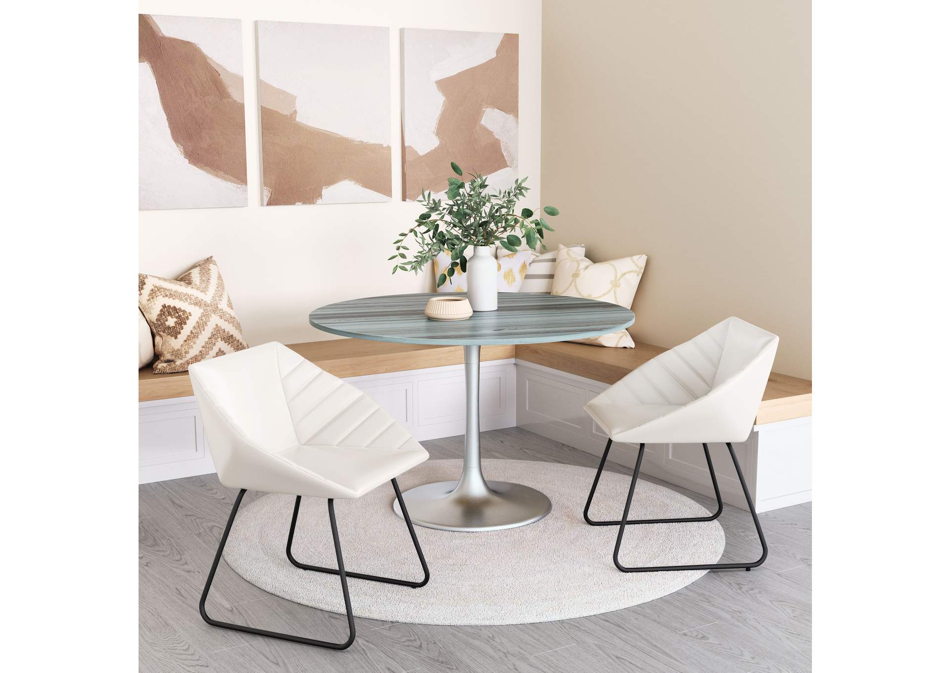Star City Dining Table 48" Gray,Zuo