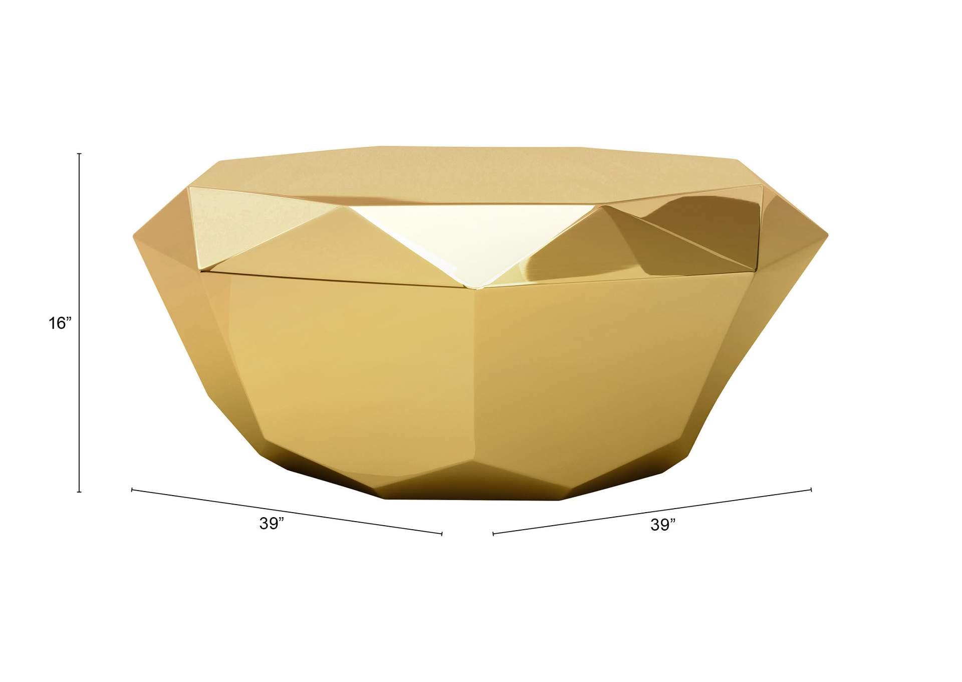 Diamond Coffee Table Gold,Zuo