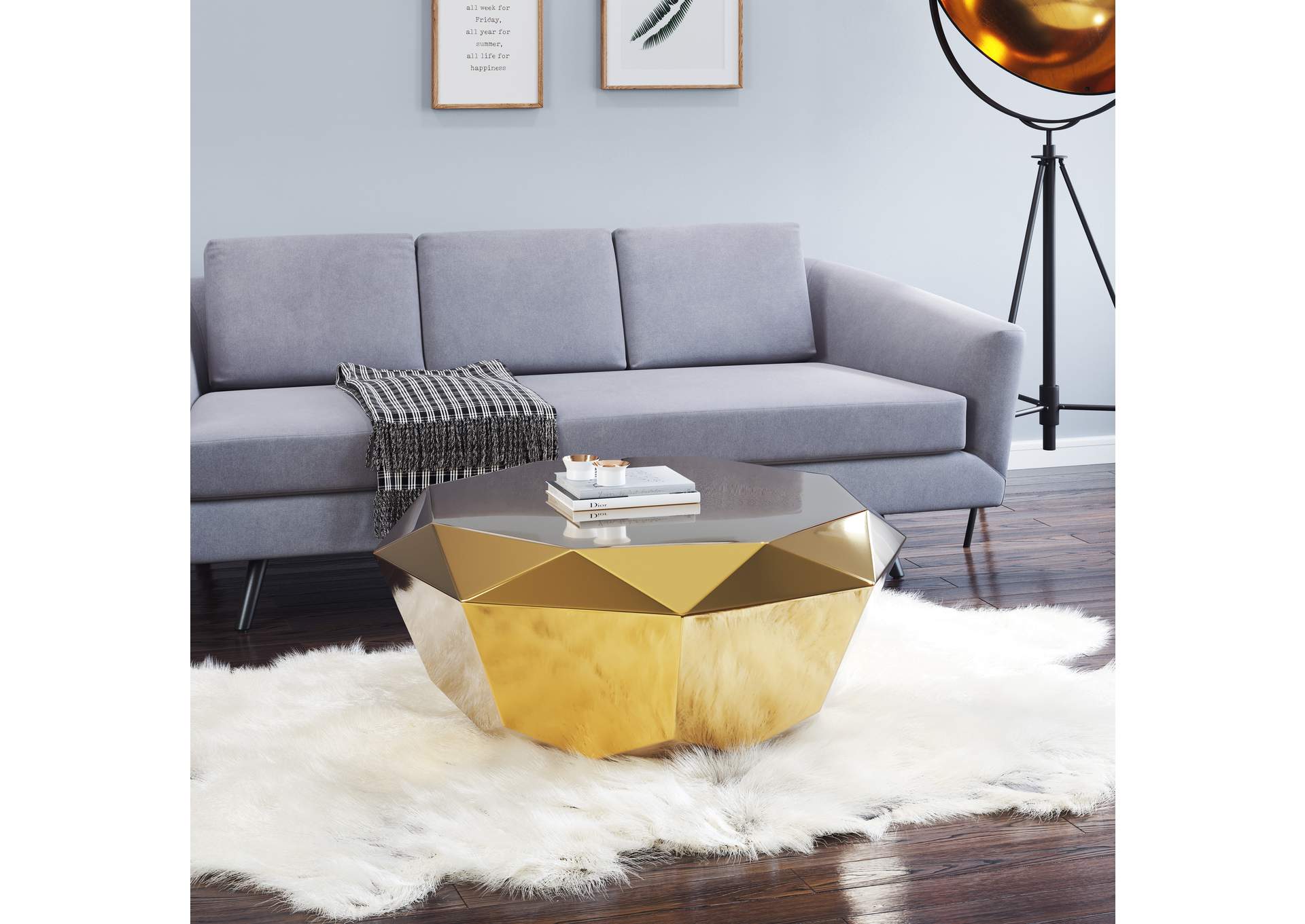 Diamond Coffee Table Gold,Zuo