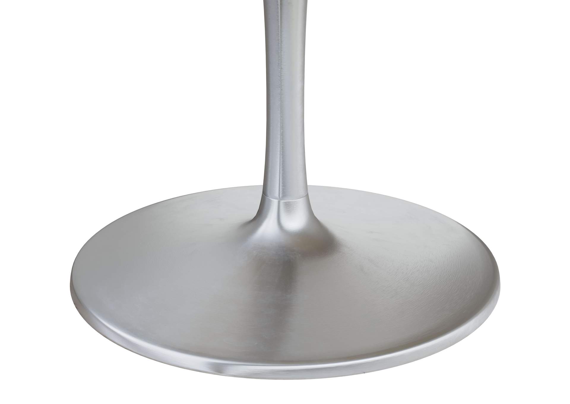 Gotham Dining Table 60" White & Silver,Zuo