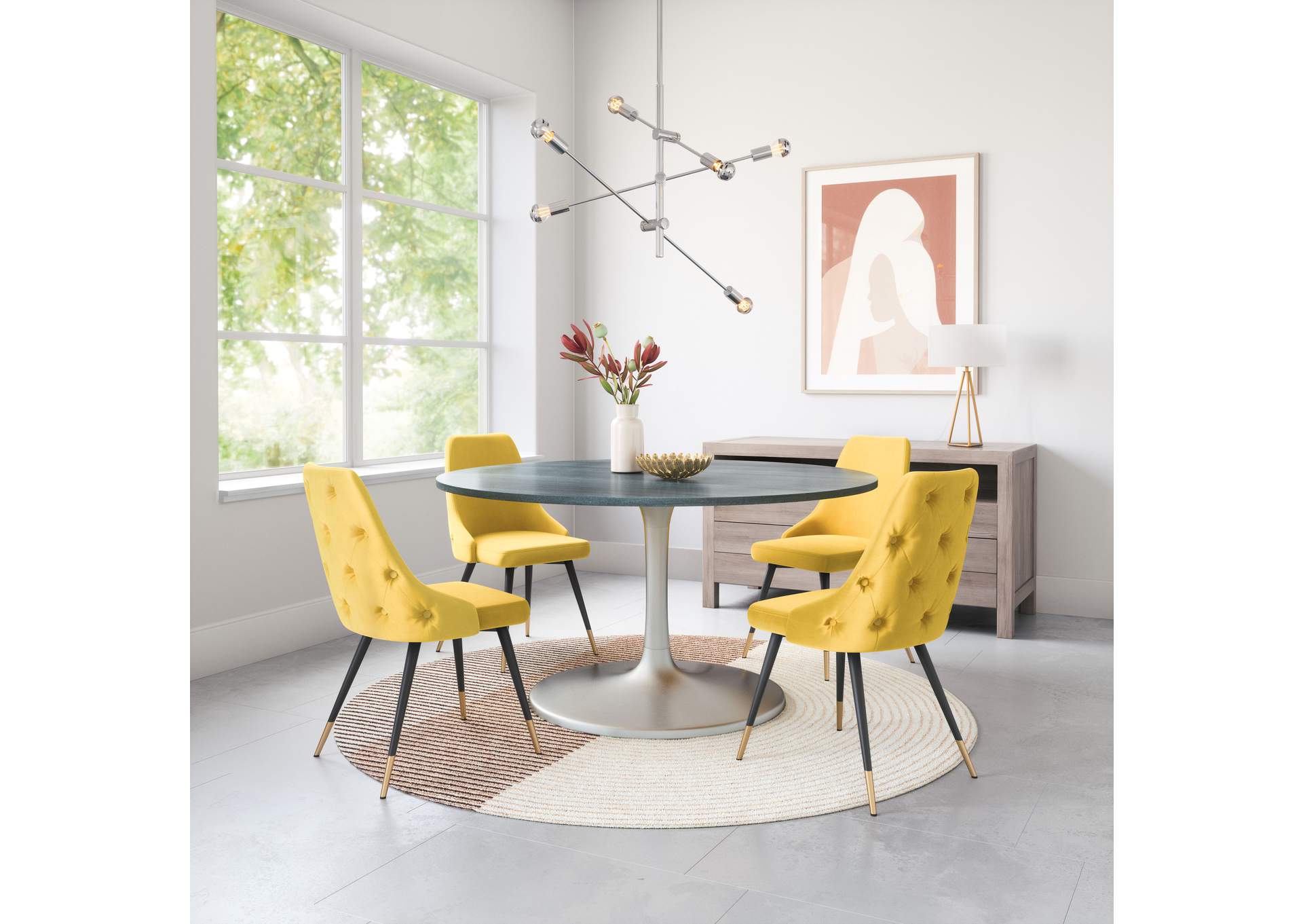 Metropolis Dining Table 60" Black,Zuo